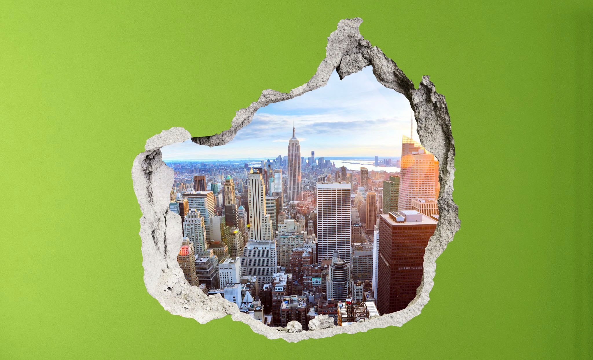 Image of Conni Oberkircher´s Wandsticker »3 D Sticker Beton NY Skyline«, Hochhäuser, Stadt, Metropole bei Ackermann Versand Schweiz