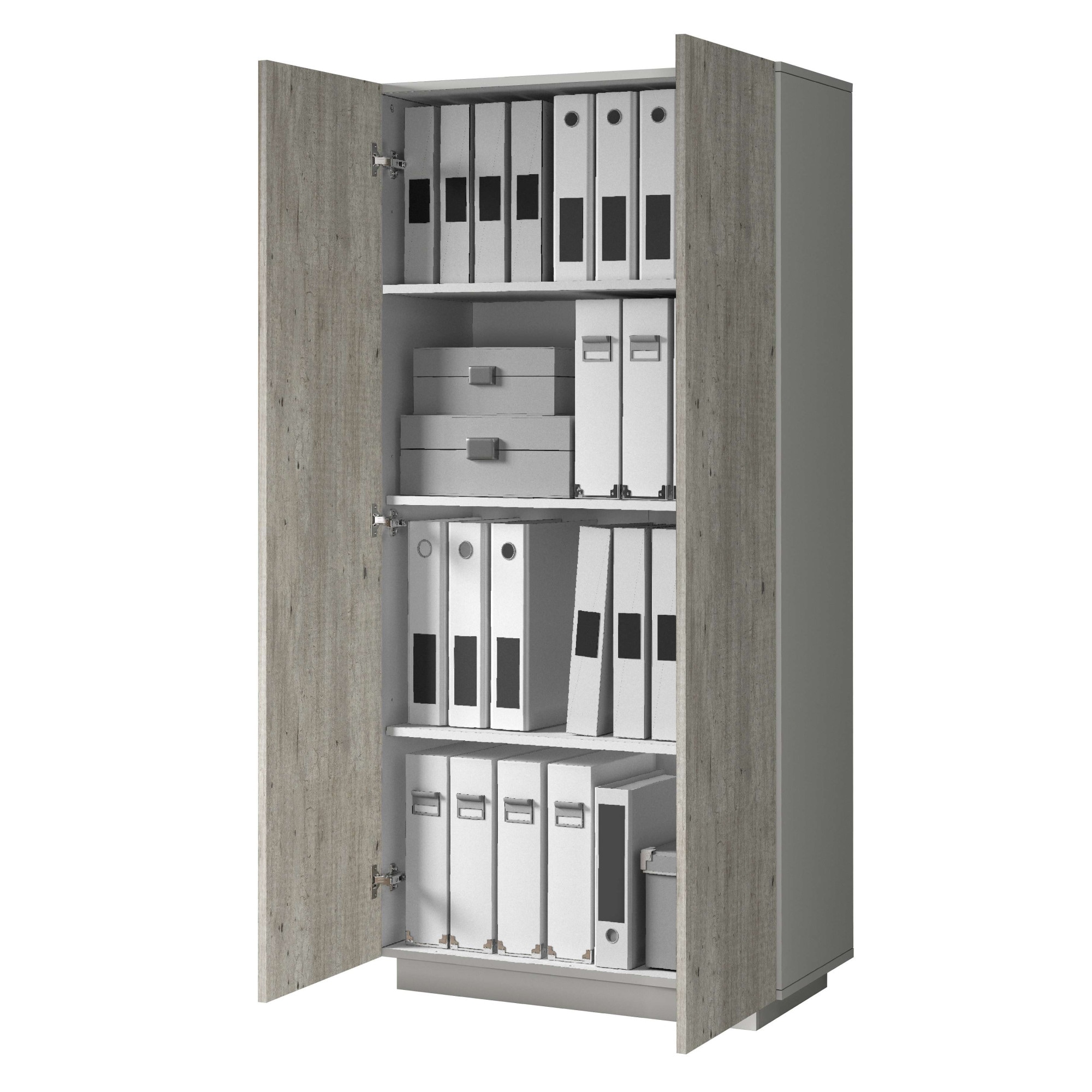 Home affaire Armoire de classement »Coro, Mehrzweckschrank, Büroschrank mit 2 Türen« & verstellbare Einlegeböden, Höhe 86 oder 166 cm, Made in Italy