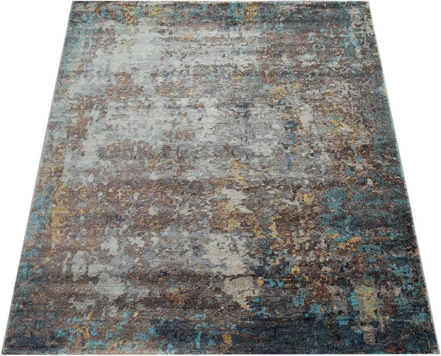 Image of Paco Home Teppich »Jazz 703«, rechteckig, 14 mm Höhe, Kurzflor, modernes buntes Design und Used-Look, ideal im Wohnzimmer & Schlafzimmer bei Ackermann Versand Schweiz