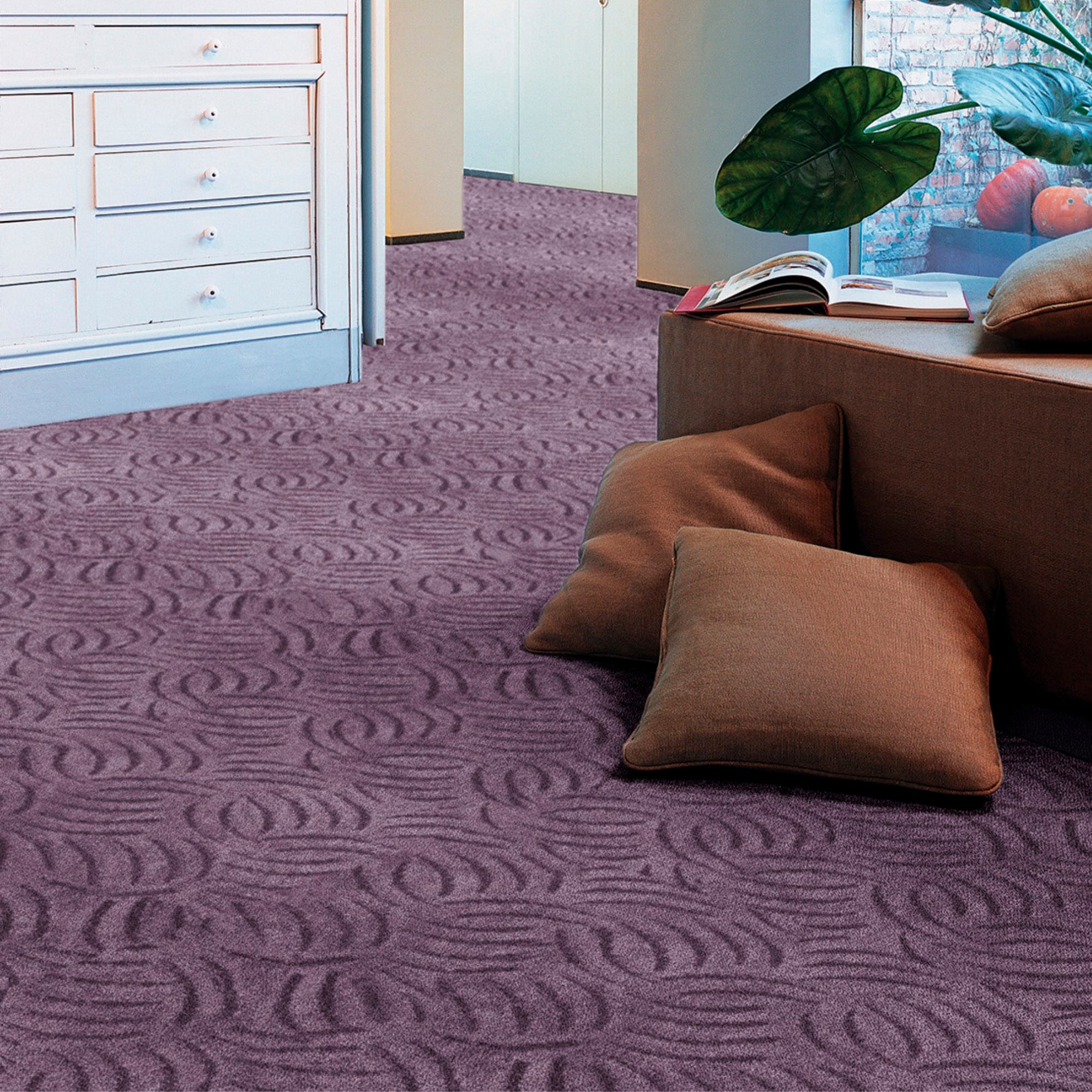 Image of Andiamo Teppichboden "Emmy, Strukturschlinge, Gesamthöhe 9 mm, Luxusklasse LC1" rechteckig gemustert, Breite 400 cm, Hoch-Tief Effekt, pflegeleicht, Wohnzimmer