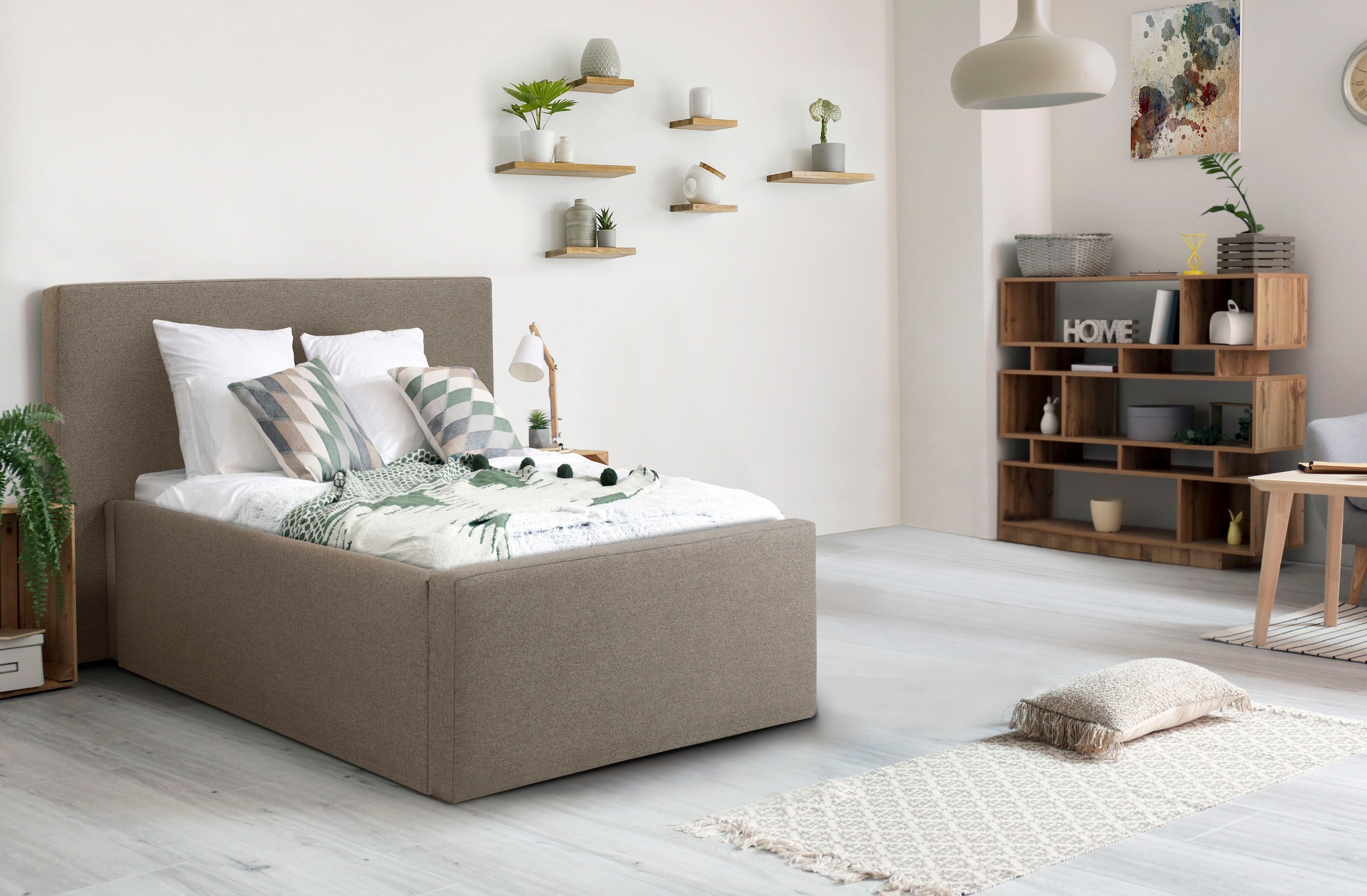 Home affaire Polsterbett »Dalina« geradliniges Kopfteil, in 5 Breiten, auch in 220cm Länge
