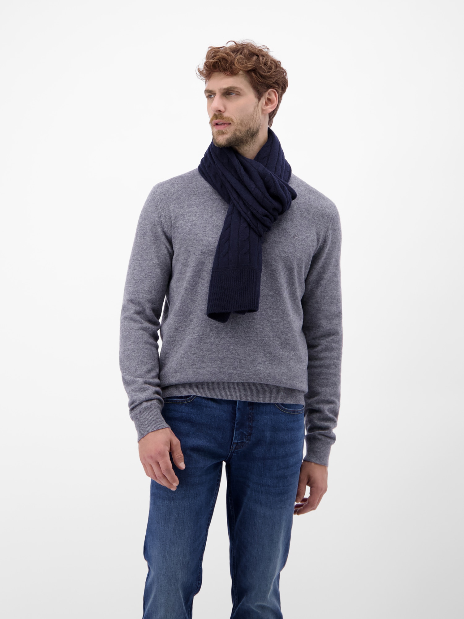 LERROS Écharpe tricotée »Herren Strickschal mit Kaschmiranteil«