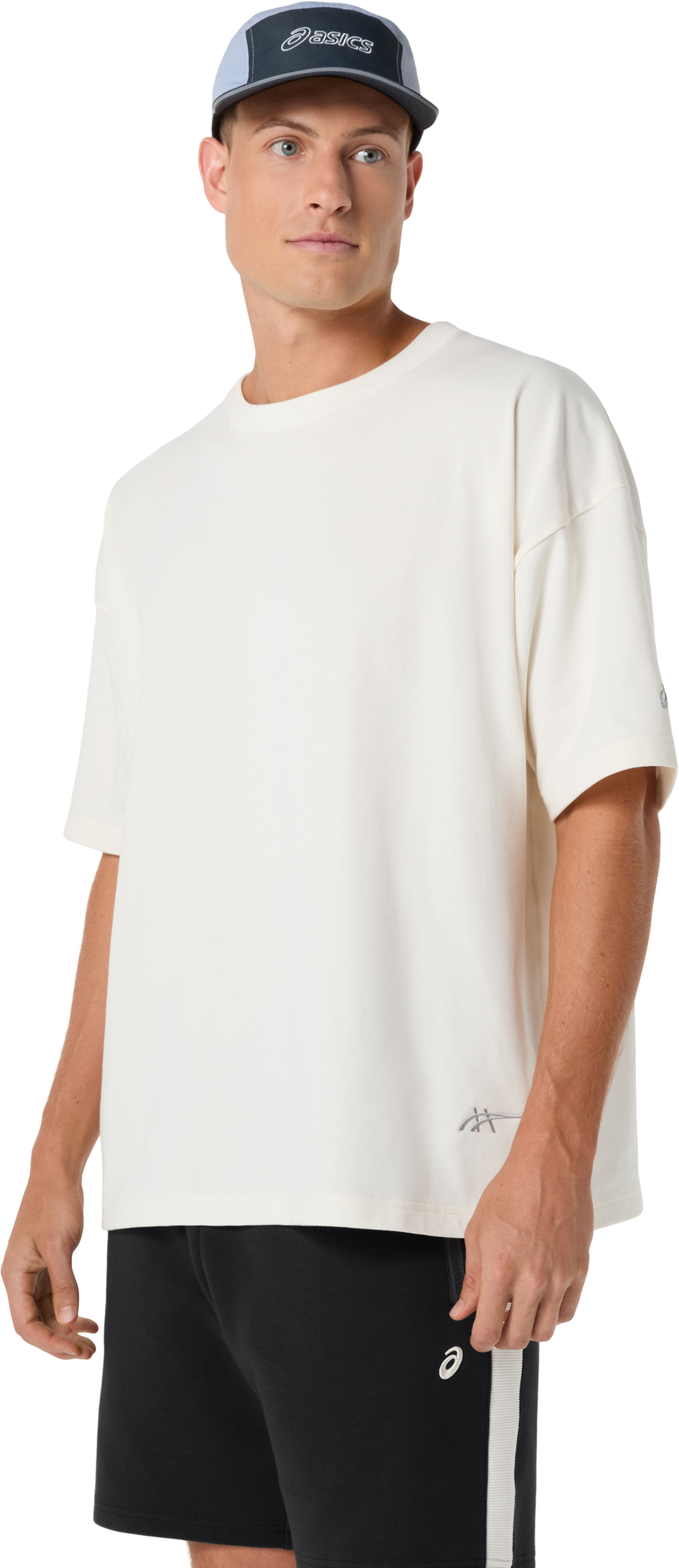 Asics T-shirt d'entraînement »ASICS TRACK CLUB  HERITAGE RELAXED TEE« lockere Passform, schnell trocknendes Baumwoll-Mischgewebe