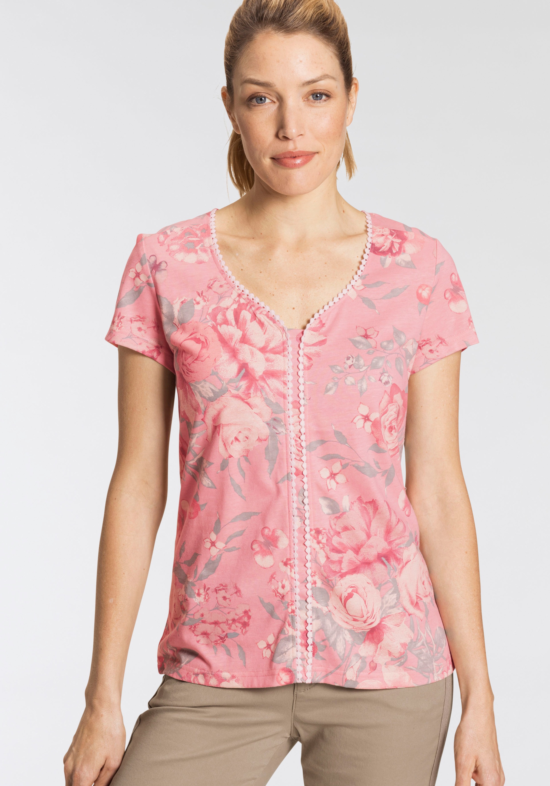 Image of Boysen's T-Shirt, mit Rosendruck bei Ackermann Versand Schweiz