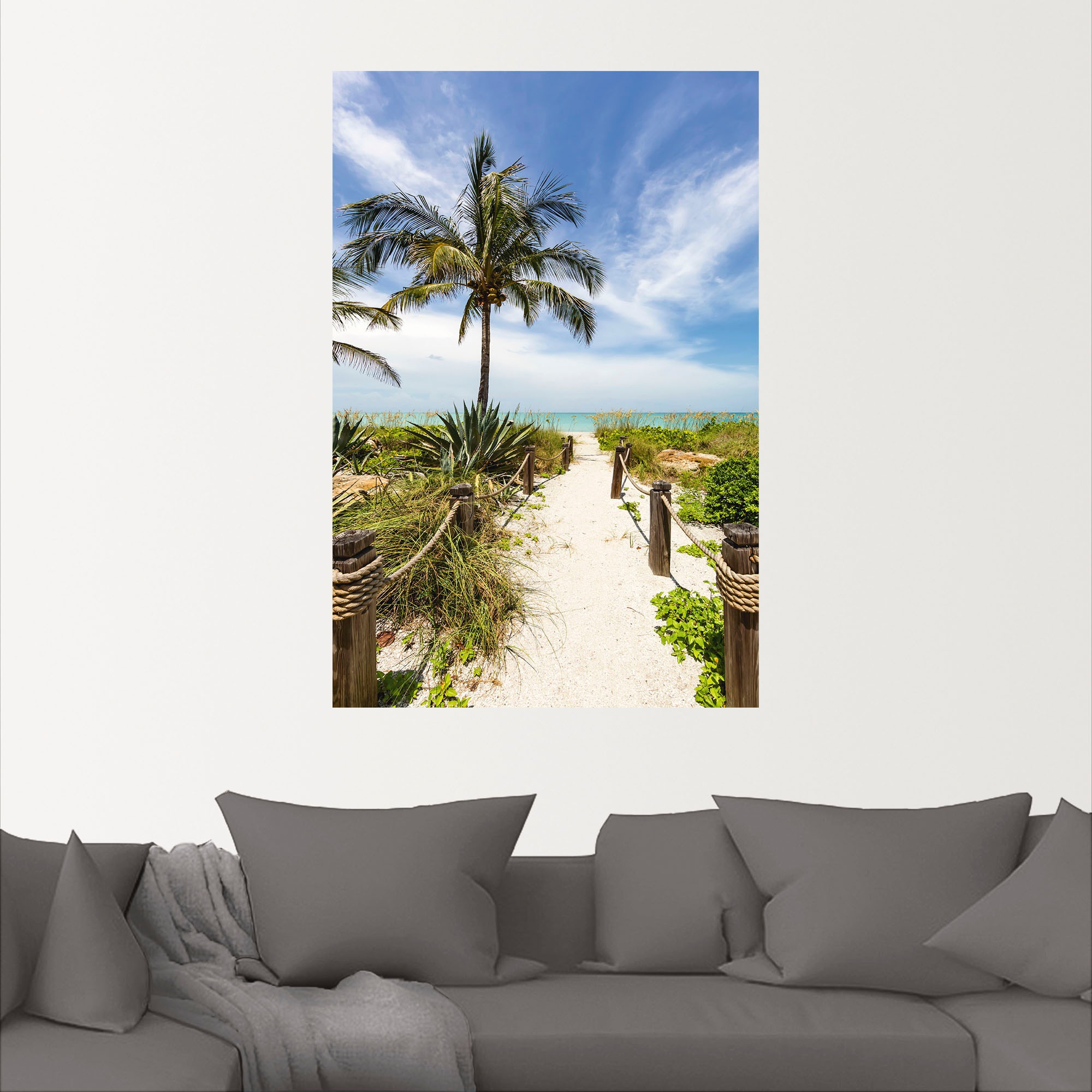 Artland Wandbild »Weg zum Strand II«, Strandbilder, (1 St.), als Alubild, Outdoorbild, Poster, Wandaufkleber in verschied. Grössen