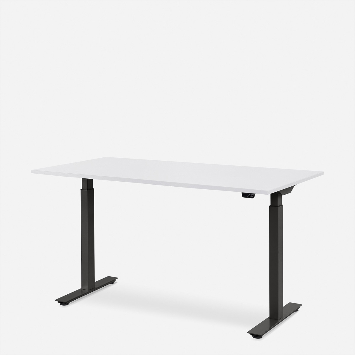   »WRK21 Schreibtisch Smart 140 x 80 cm, Höhenverstellbar, Weiss Uni / Schwarz« ()