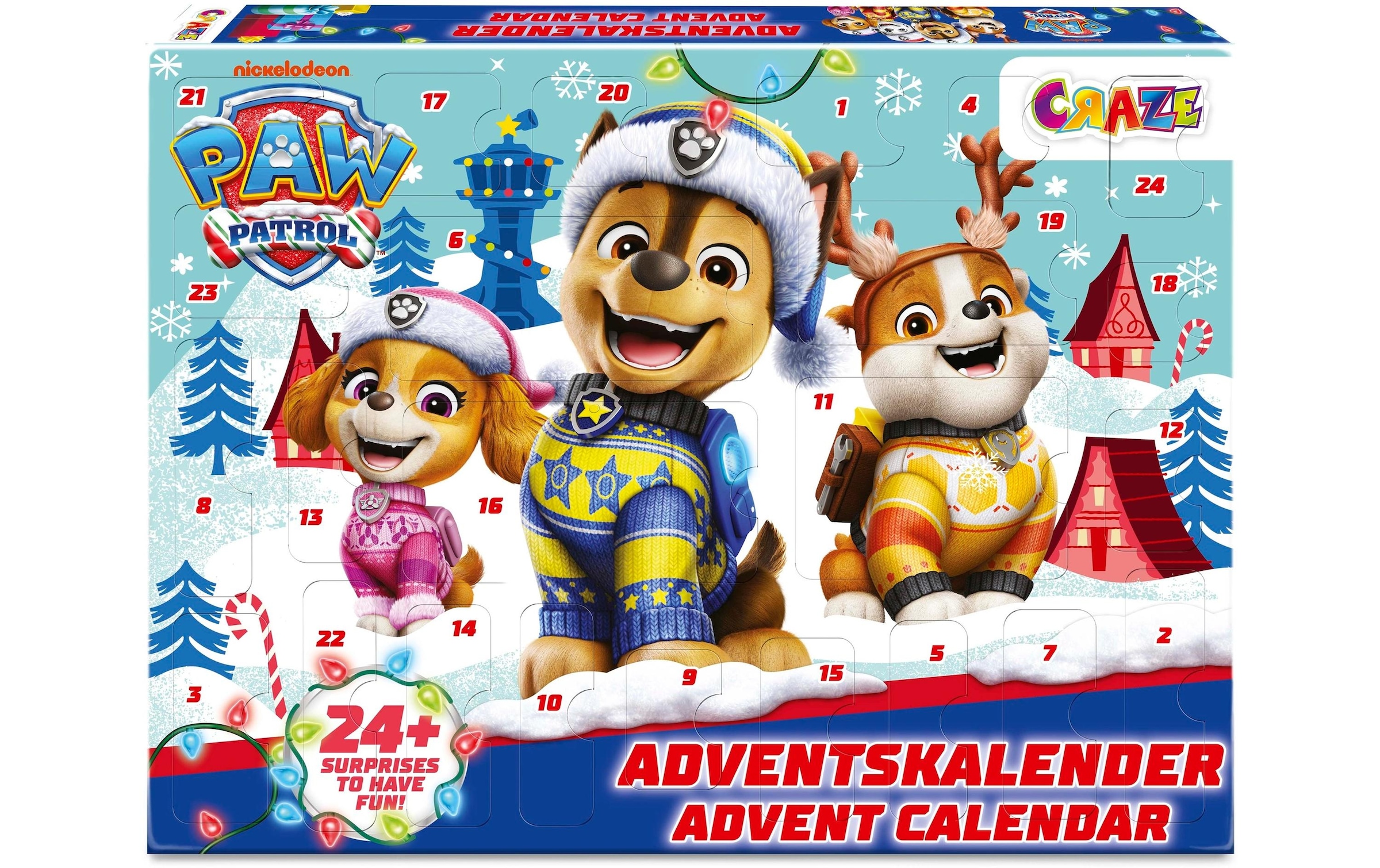 CRAZE Jouet calendrier de l'Avent »Adventskalender Paw Patrol mit 24 Überraschungen«