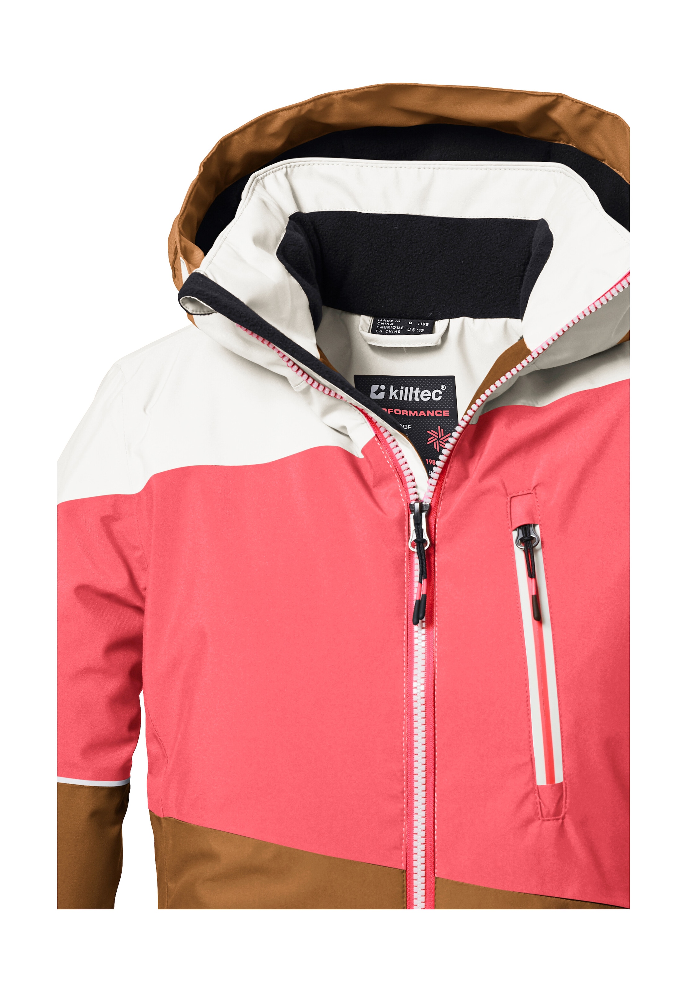 Killtec Veste de ski »KSW 331 GRLS SKI JCKT« Atmungsaktive, wasserdichte Jacke mit Fleece-Innenseite, Skipasstasche