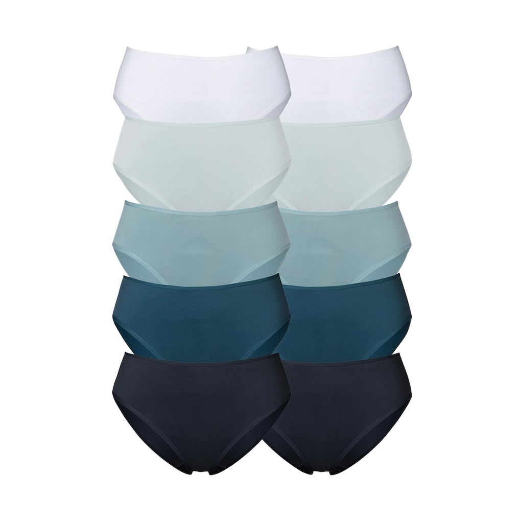 petite fleur Jazz-Pants Slips, (Packung, 10 St.), in frischen Uni-Farben