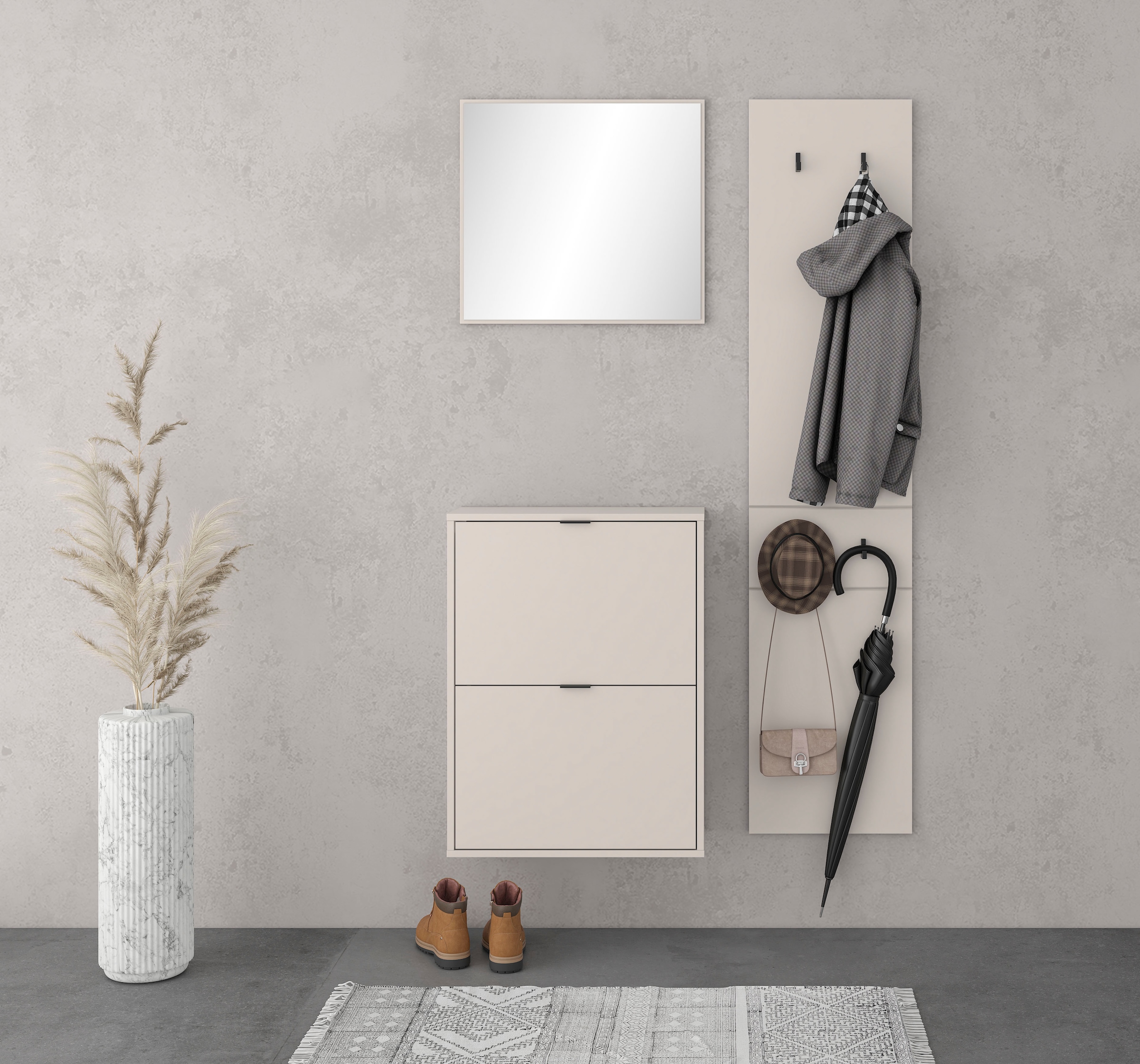 Image of HBZ Garderoben-Set "Florenz Garderobe B/H/T 105x180x27 cm" 3 Stk. tlg.