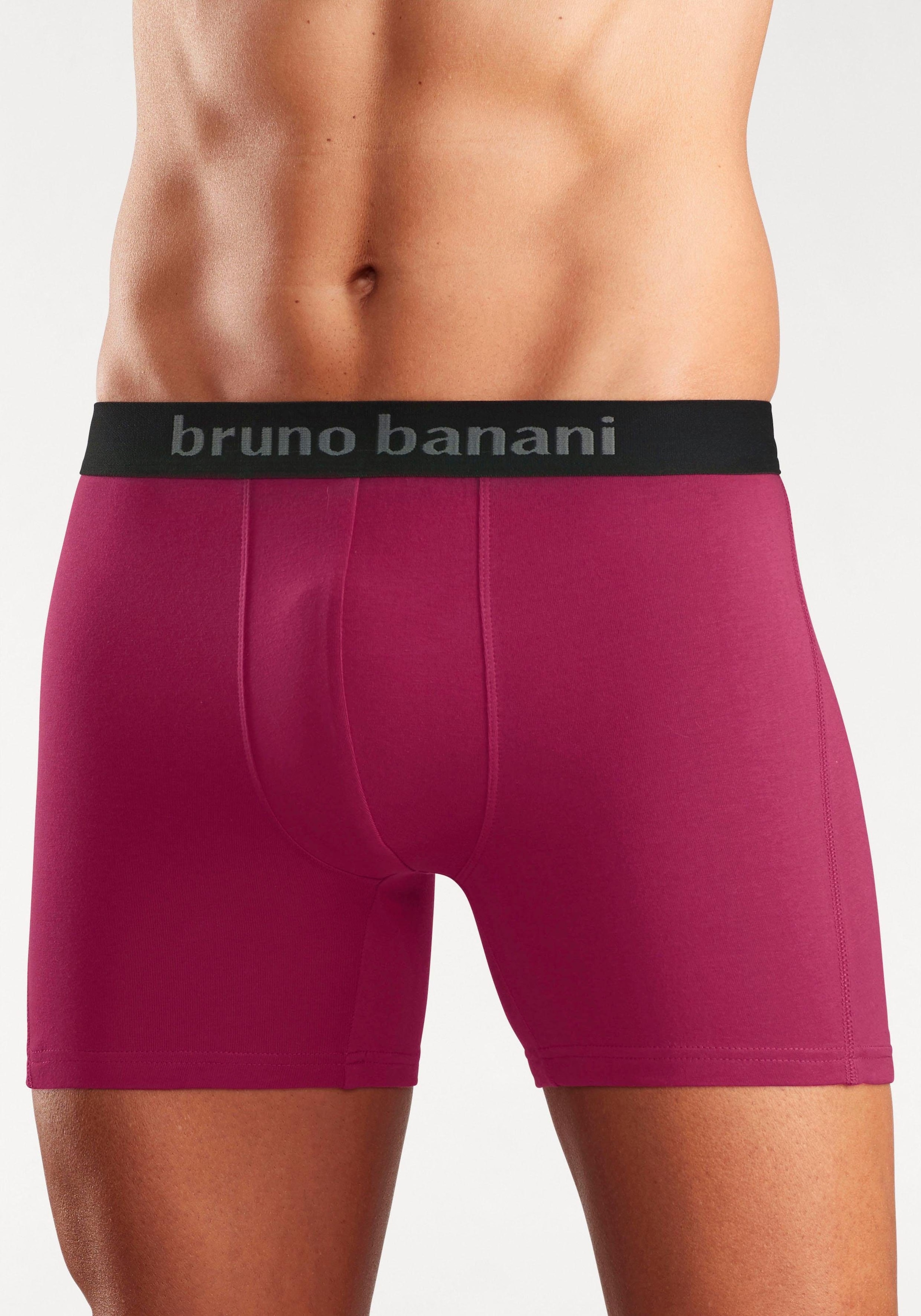 Bruno Banani Boxer »Boxershorts für Herren« Paquet, 4 cuis mit längerem Bein und auffälligen Logobund