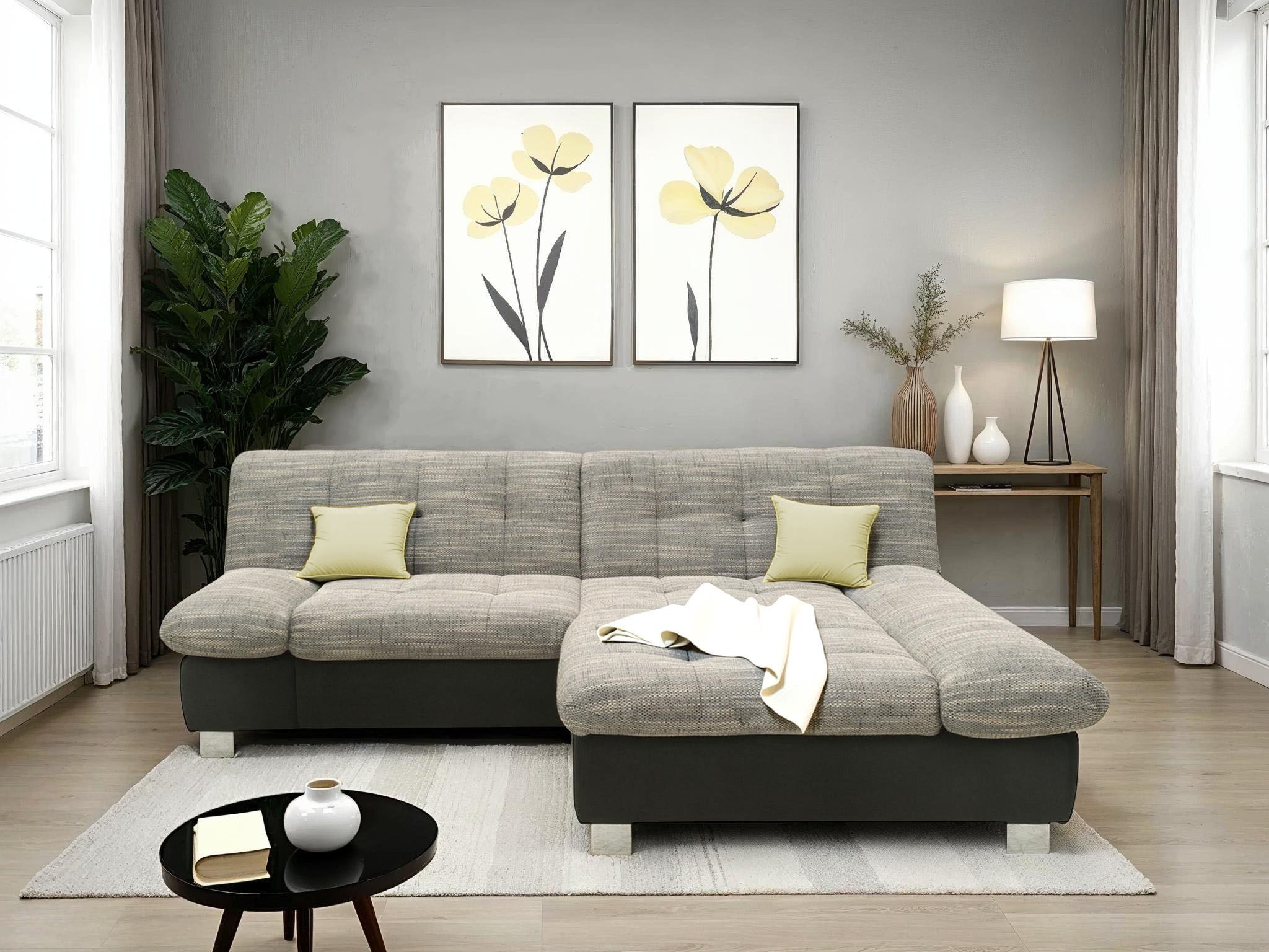 Image of DOMO collection Ecksofa "100031 234x157 cm, kompakt, komfortabel & bequem, L-Form" whlw. mit Bettfunktion und Armteilverstellung