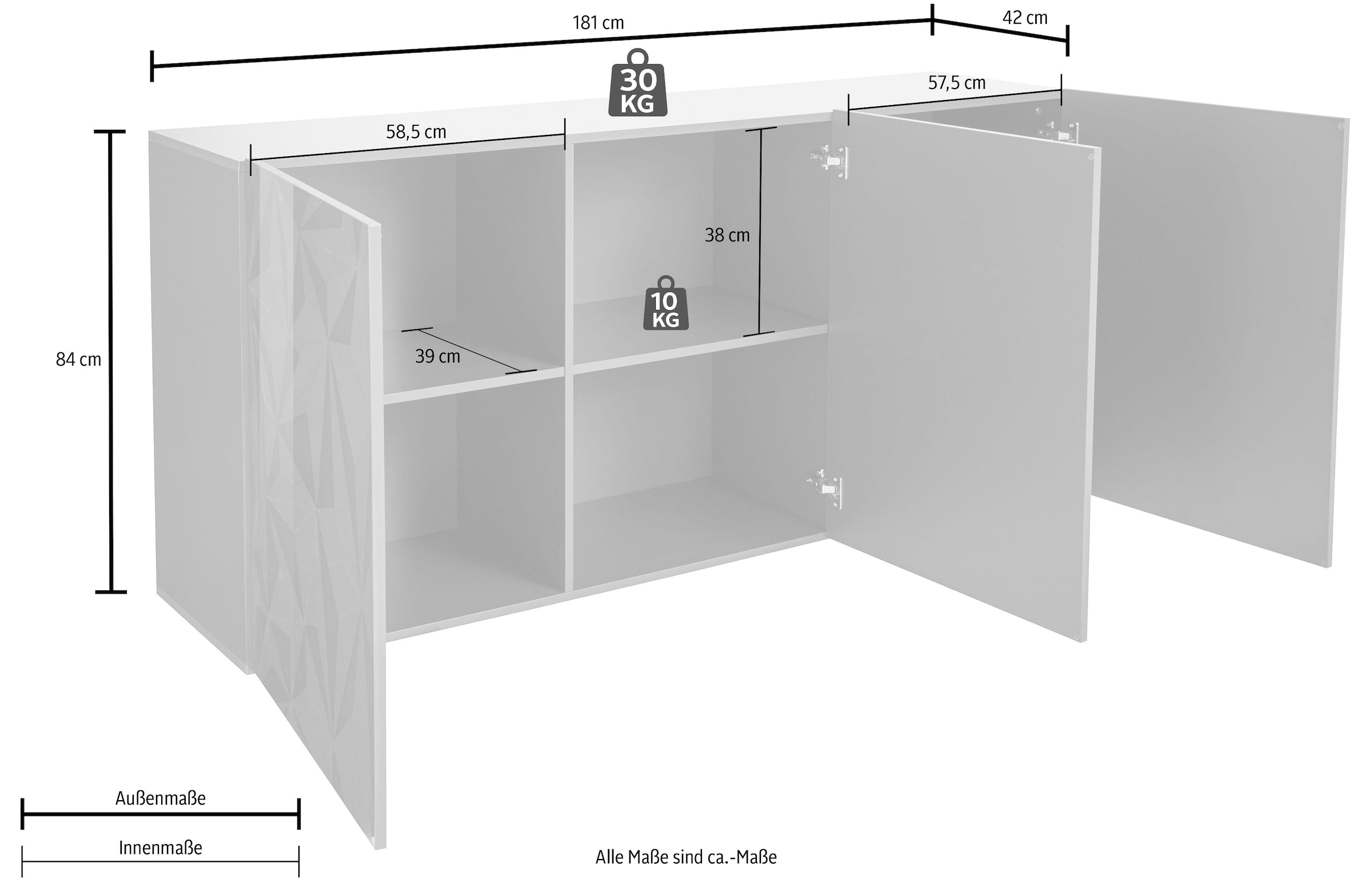 ♕ LC Sideboard »Prisma«, cm versandkostenfrei auf Breite 181