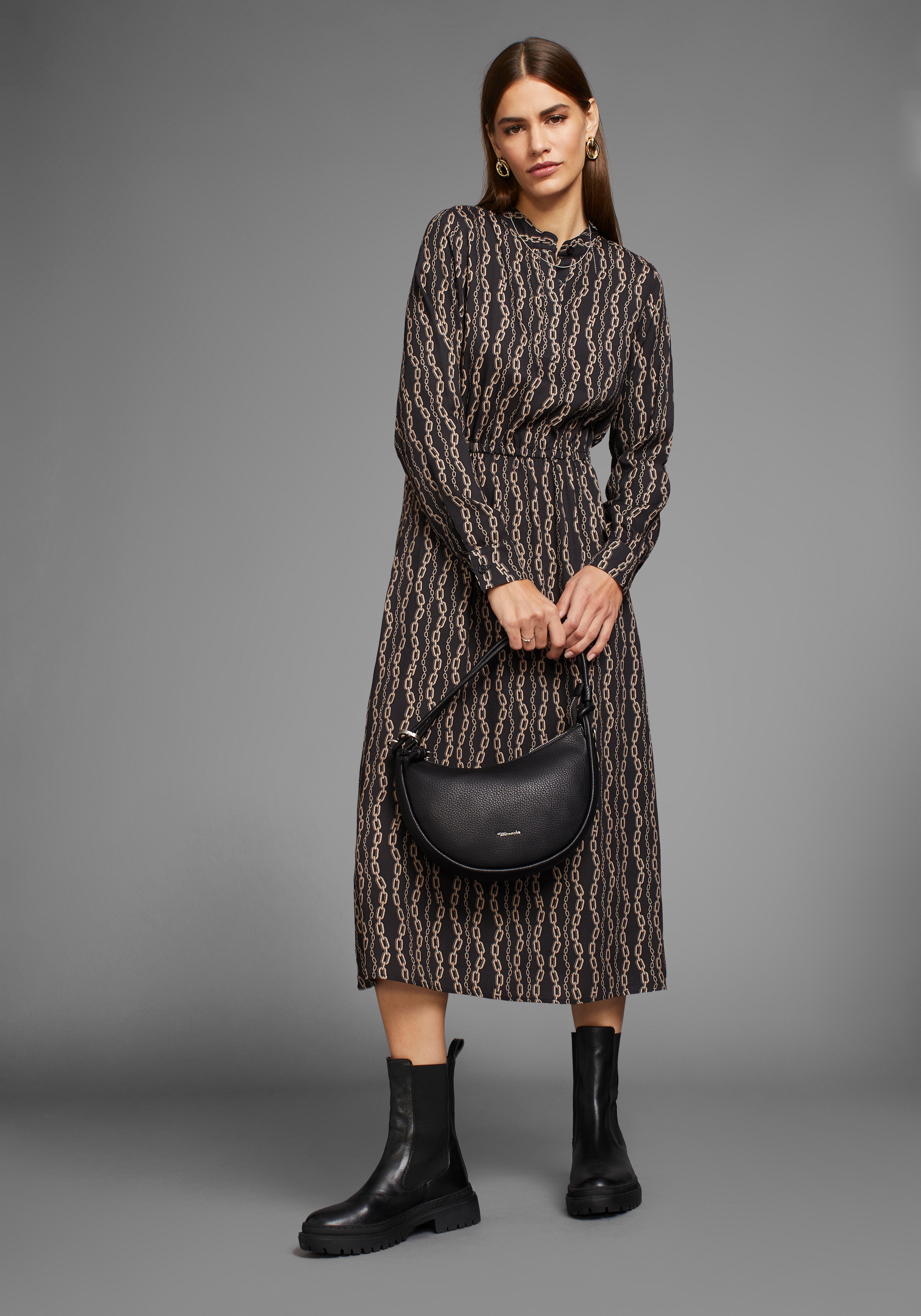 HECHTER PARIS Midikleid, mit modischem Allover-Print
