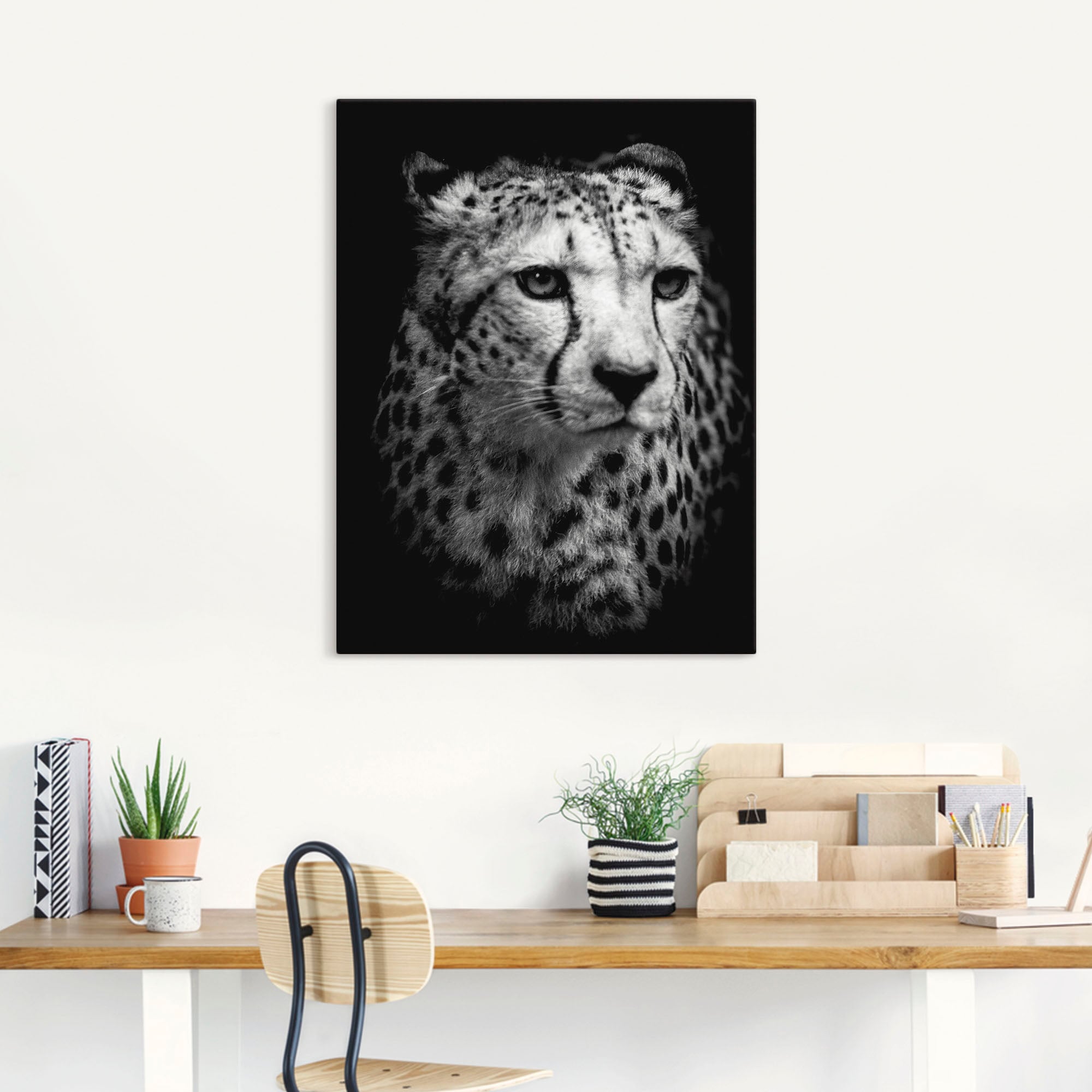 Artland Wandbild »Der Gepard«, Wildtiere, (1 St.), als Alubild, Outdoorbild, Leinwandbild, Wandaufkleber, versch. Grössen