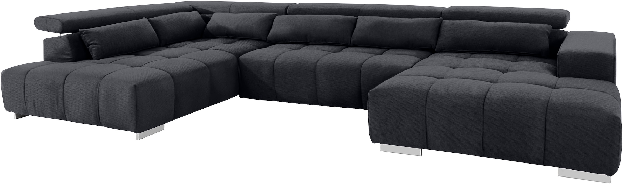 COTTA Wohnlandschaft »Orion U-Form«, mit Kopfteilverstellung & 6 Nierenkissen