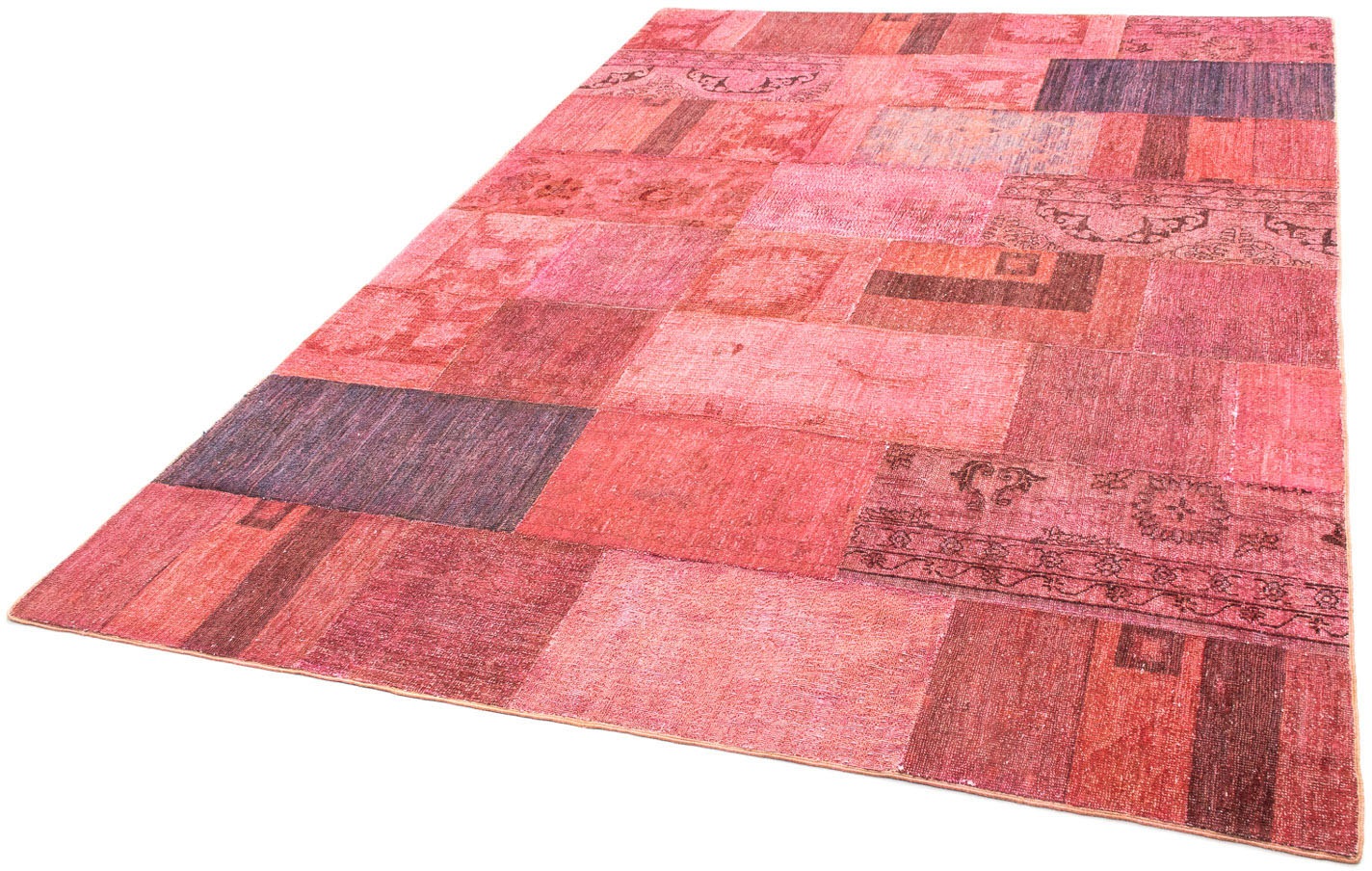 Image of morgenland Teppich »Patchwork - 237 x 166 cm - mehrfarbig«, rechteckig, 7 mm Höhe, Wohnzimmer, Handgeknüpft, Einzelstück mit Zertifikat bei Ackermann Versand Schweiz