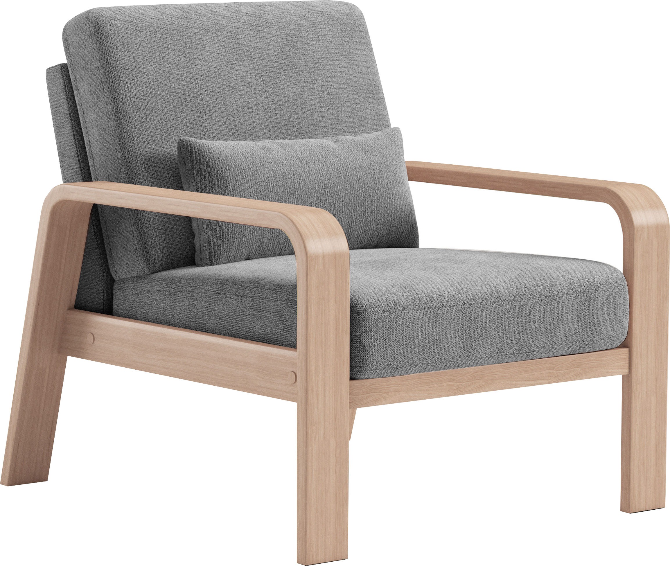 sit&more Sessel »Kolding«, Armlehnen aus Buchenholz in natur, verschiedene Bezüge und Farben