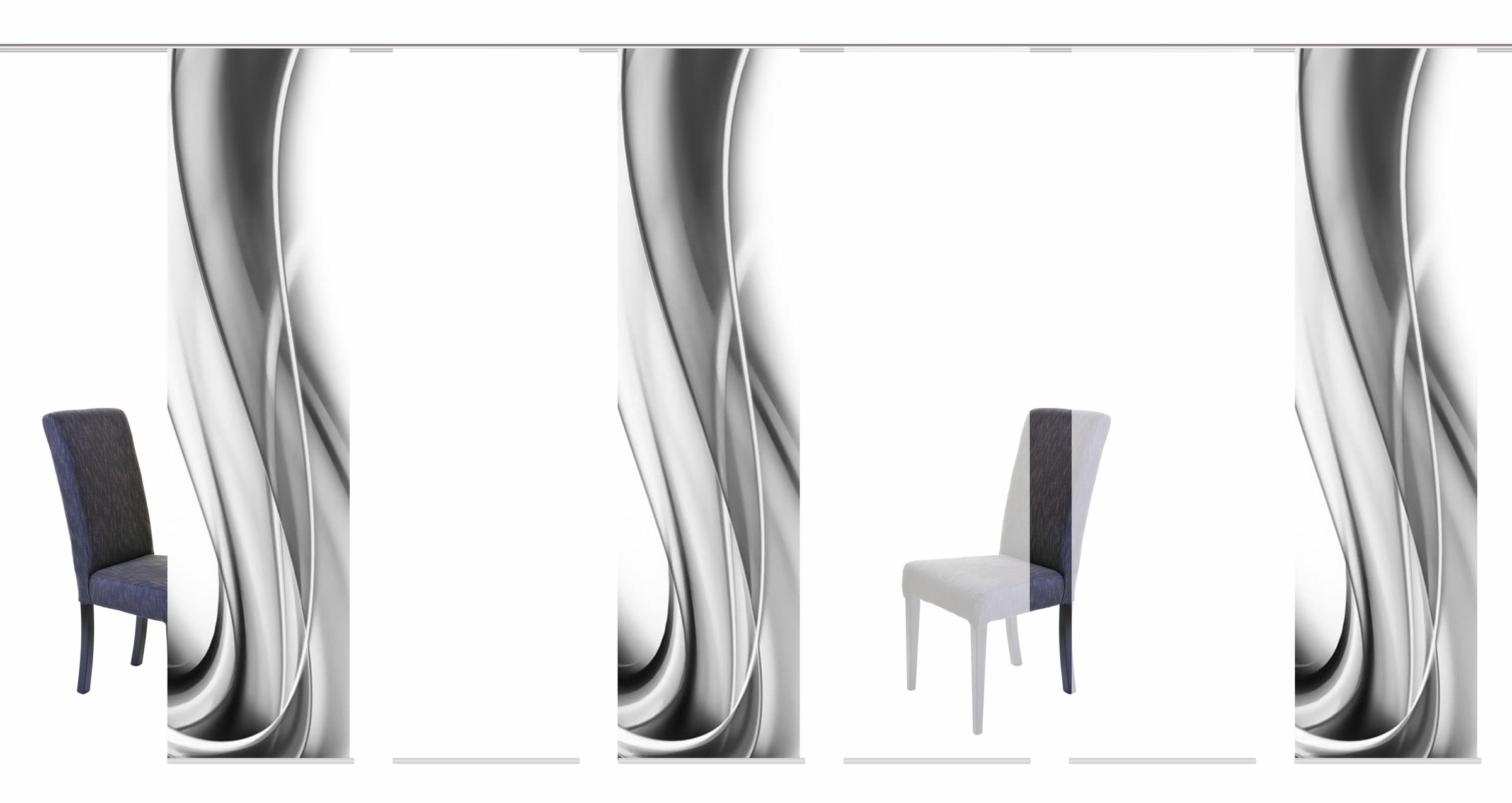 Image of HOME WOHNIDEEN Schiebegardine »ONDAR«, (6 St.), HxB: 245x60, inkl. Befestigungszubehör bei Ackermann Versand Schweiz