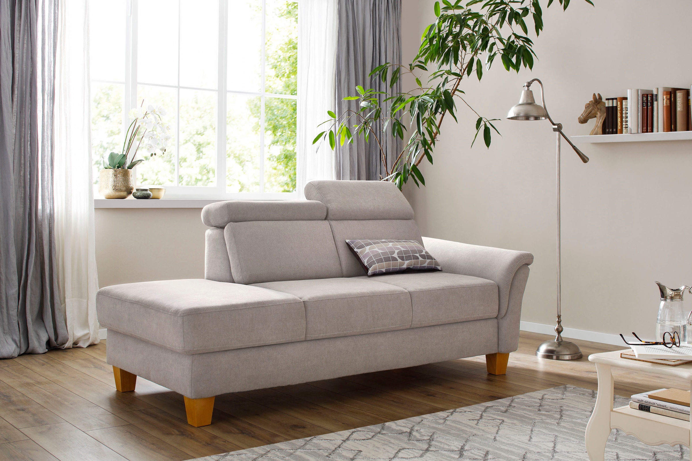 Home affaire Recamiere »Conville« incl. Kopfteilverstellung, Federkern, wahlweise mit  Bettkasten