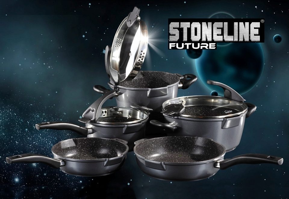 STONELINE Topf-Set »Future«, Aluminiumguss, (Set, à Induktion bas 8 tlg.), prix