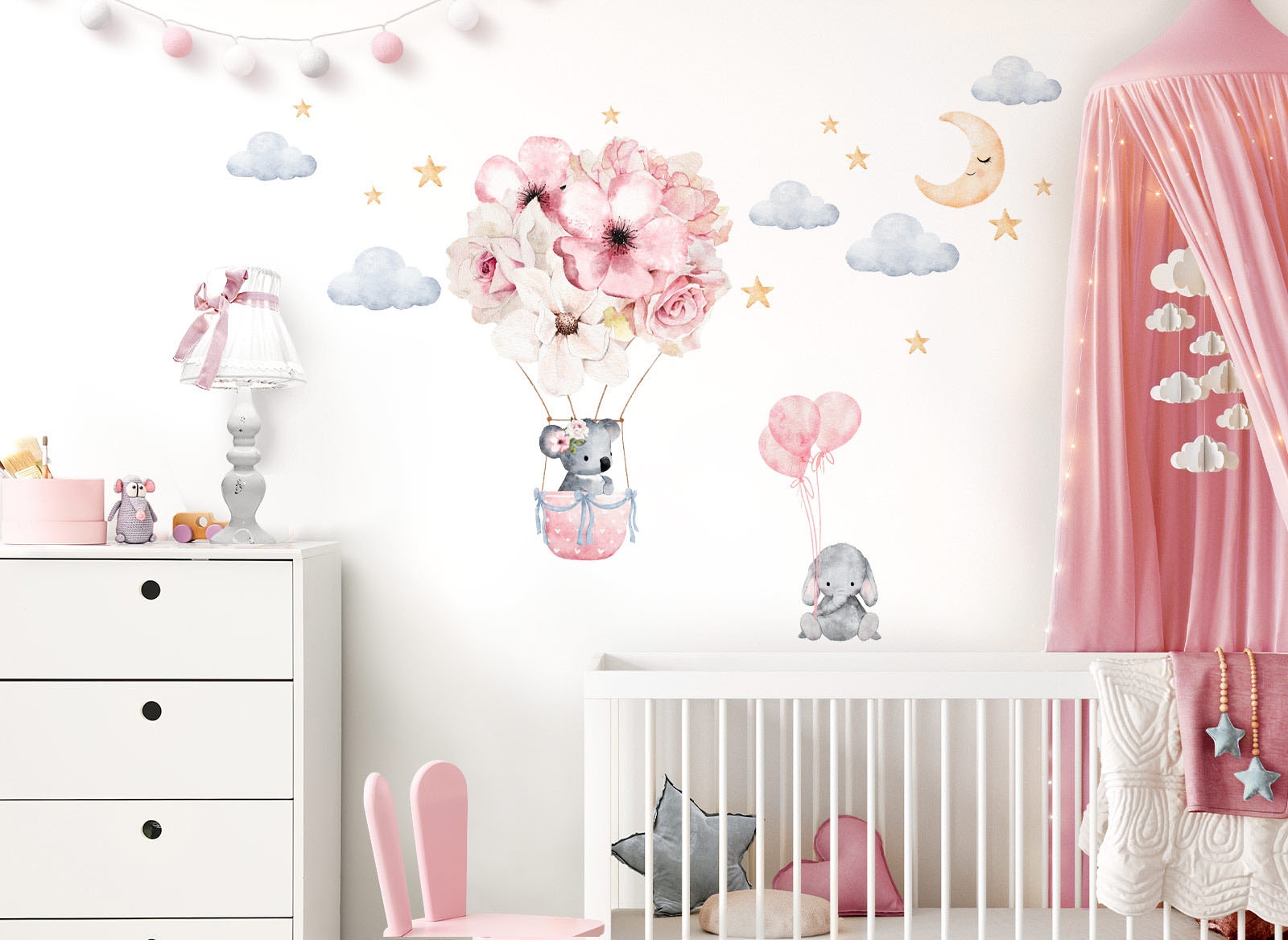 Image of little DECO Wandtattoo »Little Deco Wandtattoo Koala im Heissluftballon und Elefant« bei Ackermann Versand Schweiz
