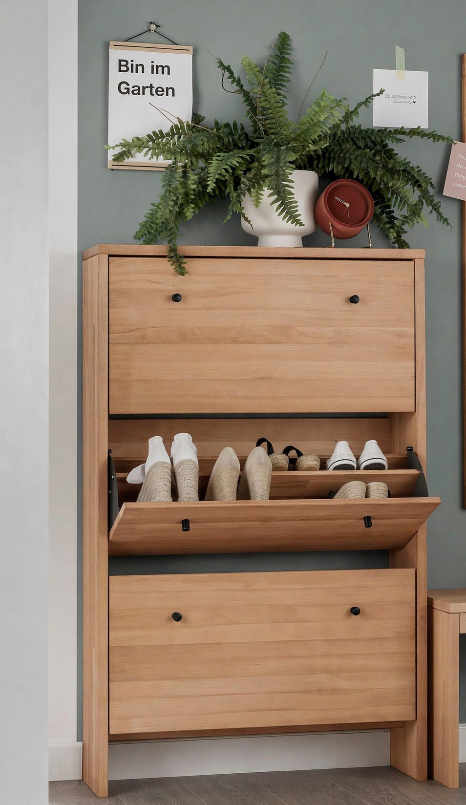 Home affaire Commode combinée »Dura Kommode Schrank Schuhschrank« aus FSC®-zertifizierten Massivholz, Breite 82 cm