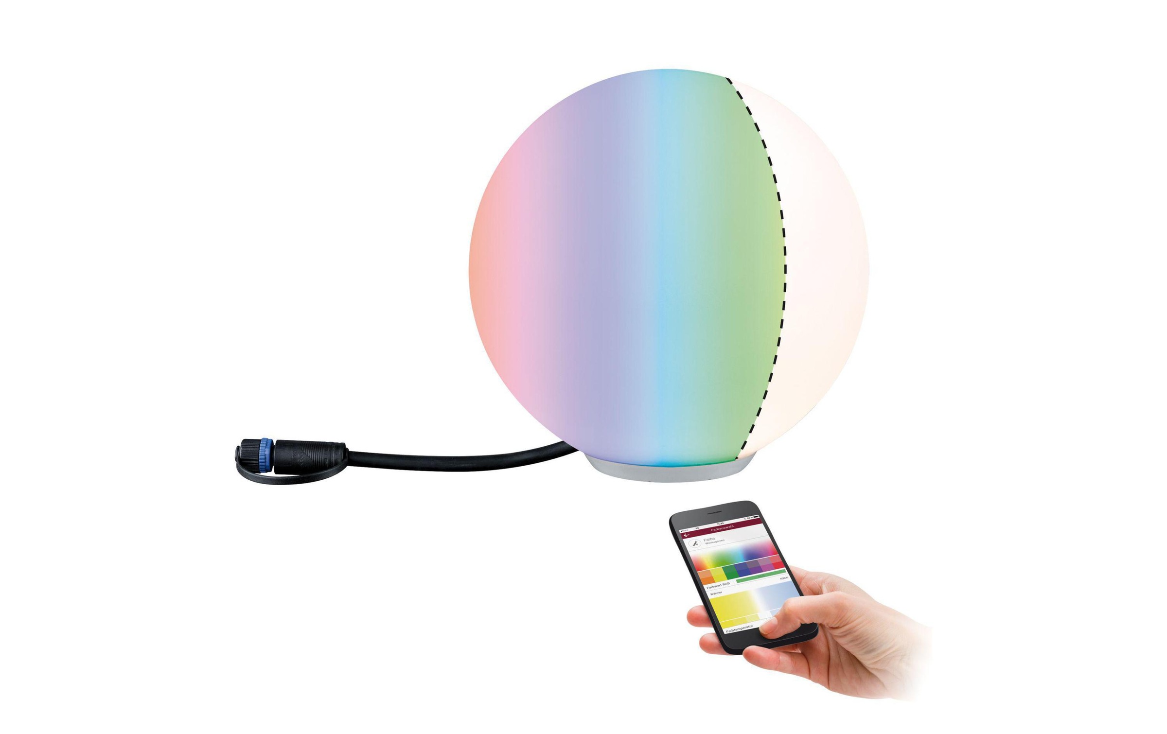 Image of Paulmann Gartenleuchte »Plug & Shine GLOBE RGBW, ZigBee«, Neutralweiss-Farbwechsler bei Ackermann Versand Schweiz