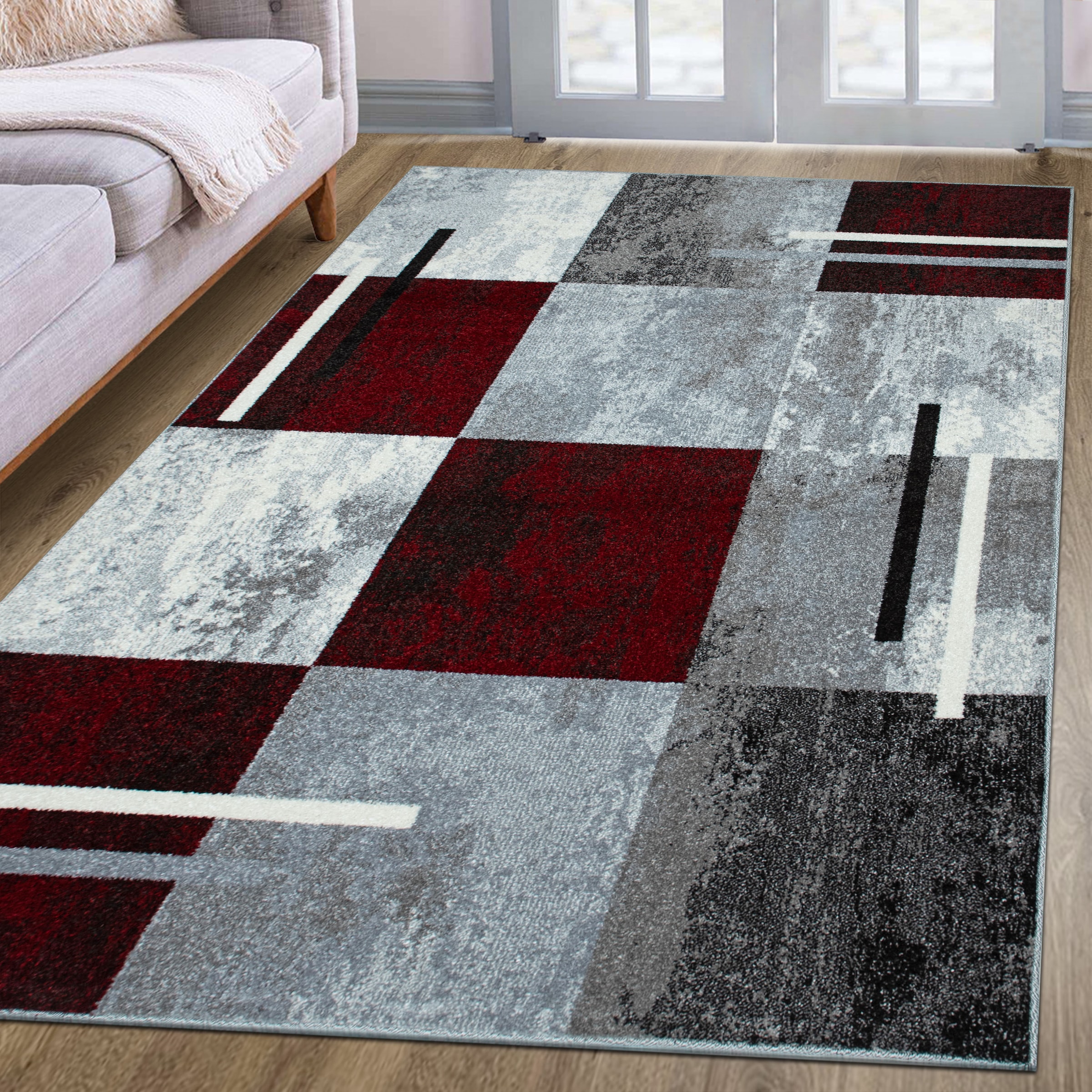 GOODproduct Teppich »Cube, Karo Muster mit 3D-Design« rechteckig 9 mm Höhe Kasten, geometrisch, Patchwork, Wohnzimmer, Schlafzimmer