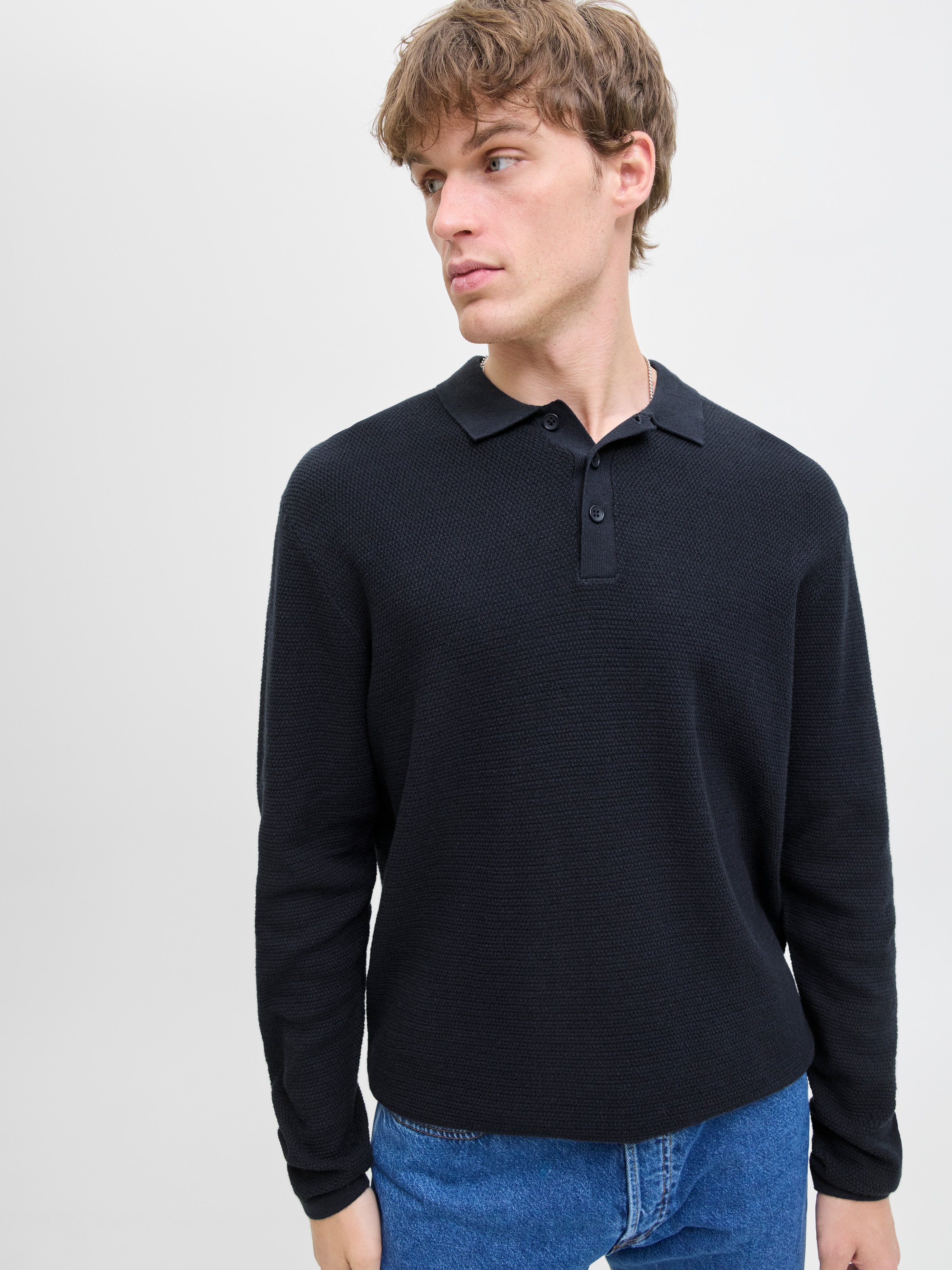 Jack & Jones Strickpullover »JJEGEORGE KNIT POLO LS SN«