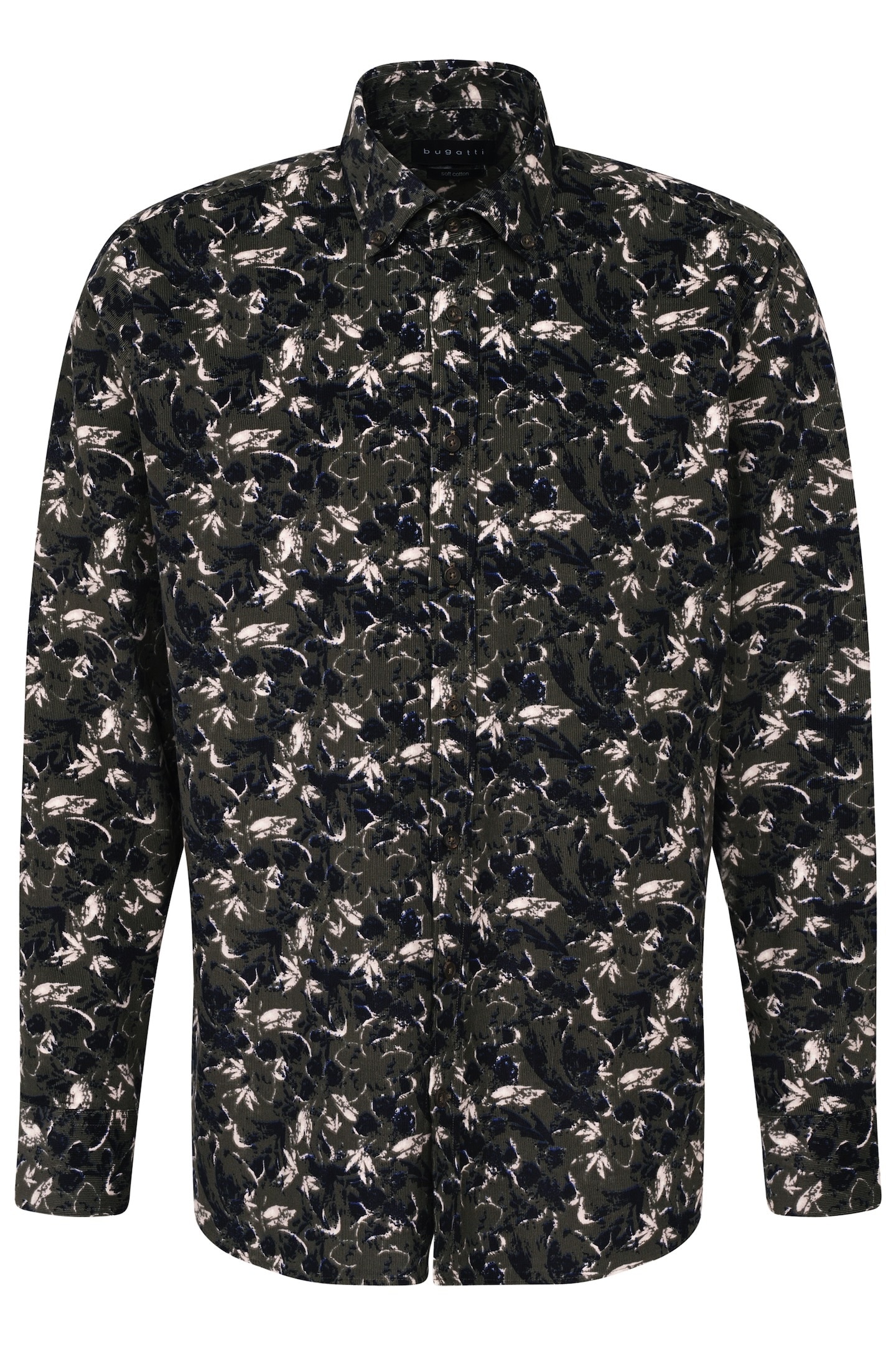 bugatti Chemise à manches longues mit grafischem Print