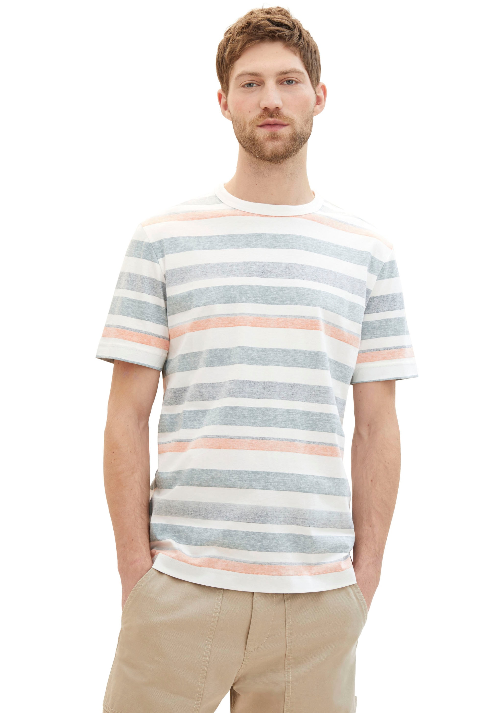 TOM TAILOR T-Shirt, mit Streifen-Optik