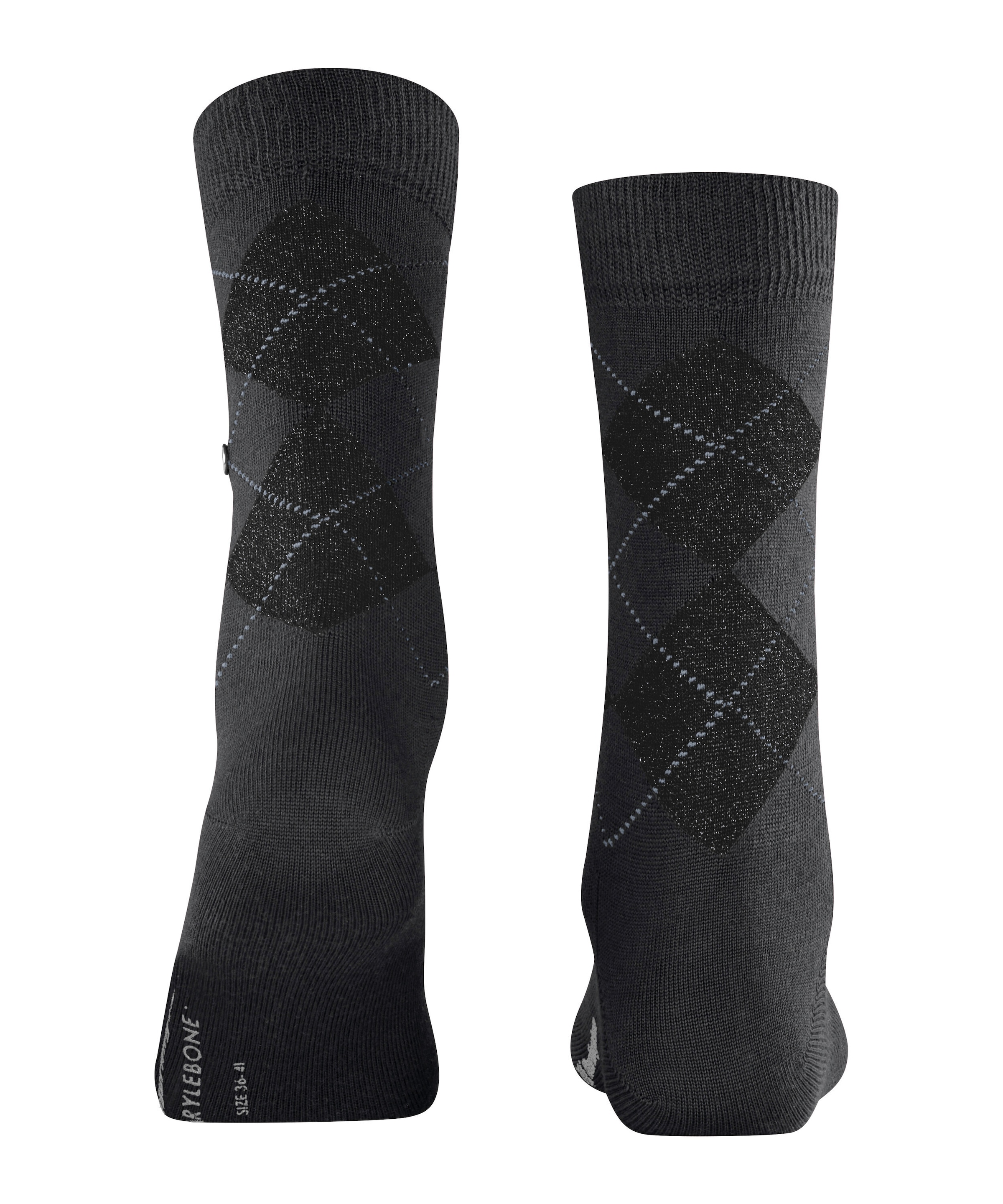 Burlington Chaussettes »Marylebone Glitter« Taille unique 36-41, motif argyle, fils lurex, chaud
