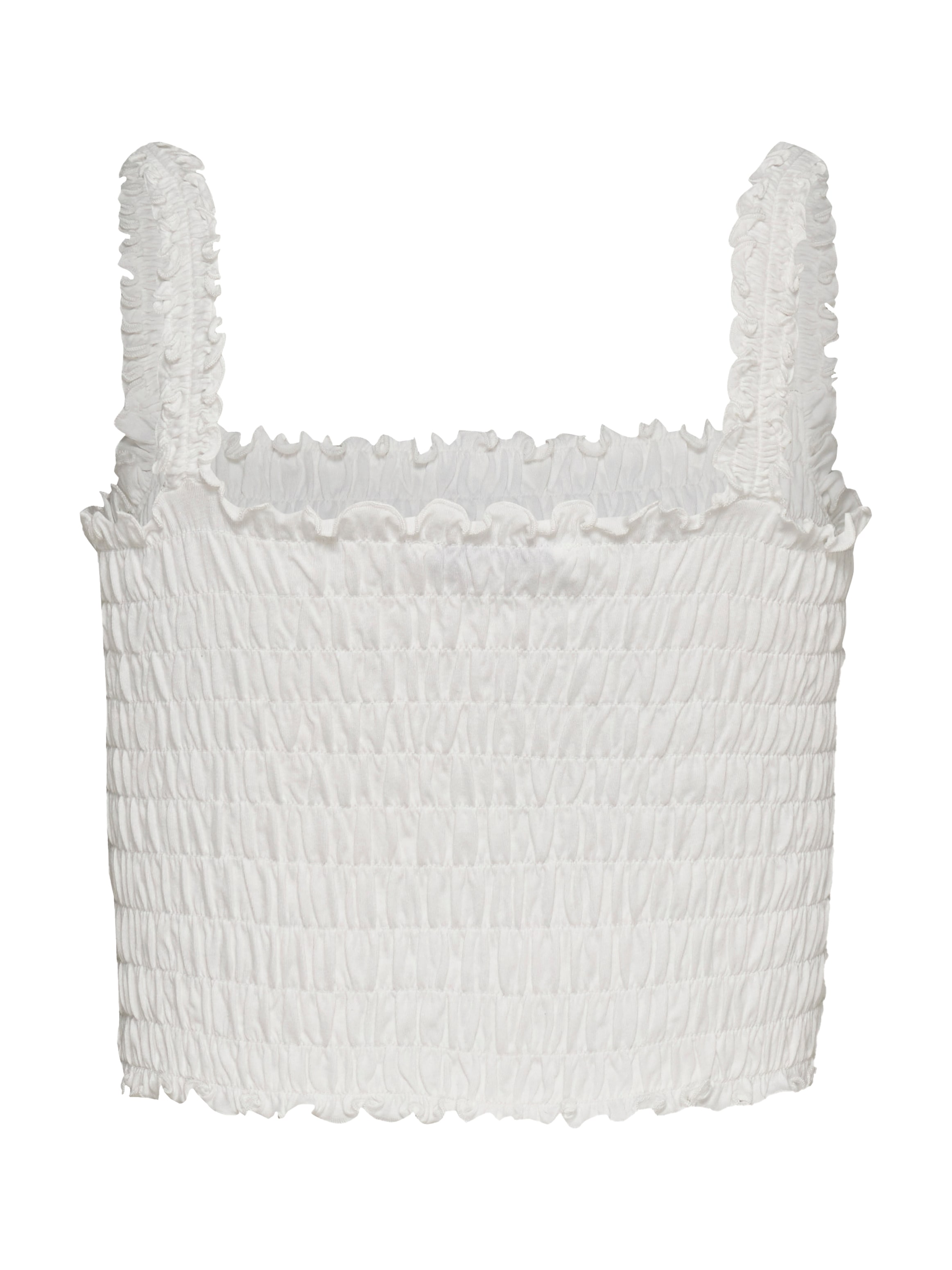 Tommy Jeans Smoktop »TJW SMOCK VARSITY BRALETTE« in Smok-Optik