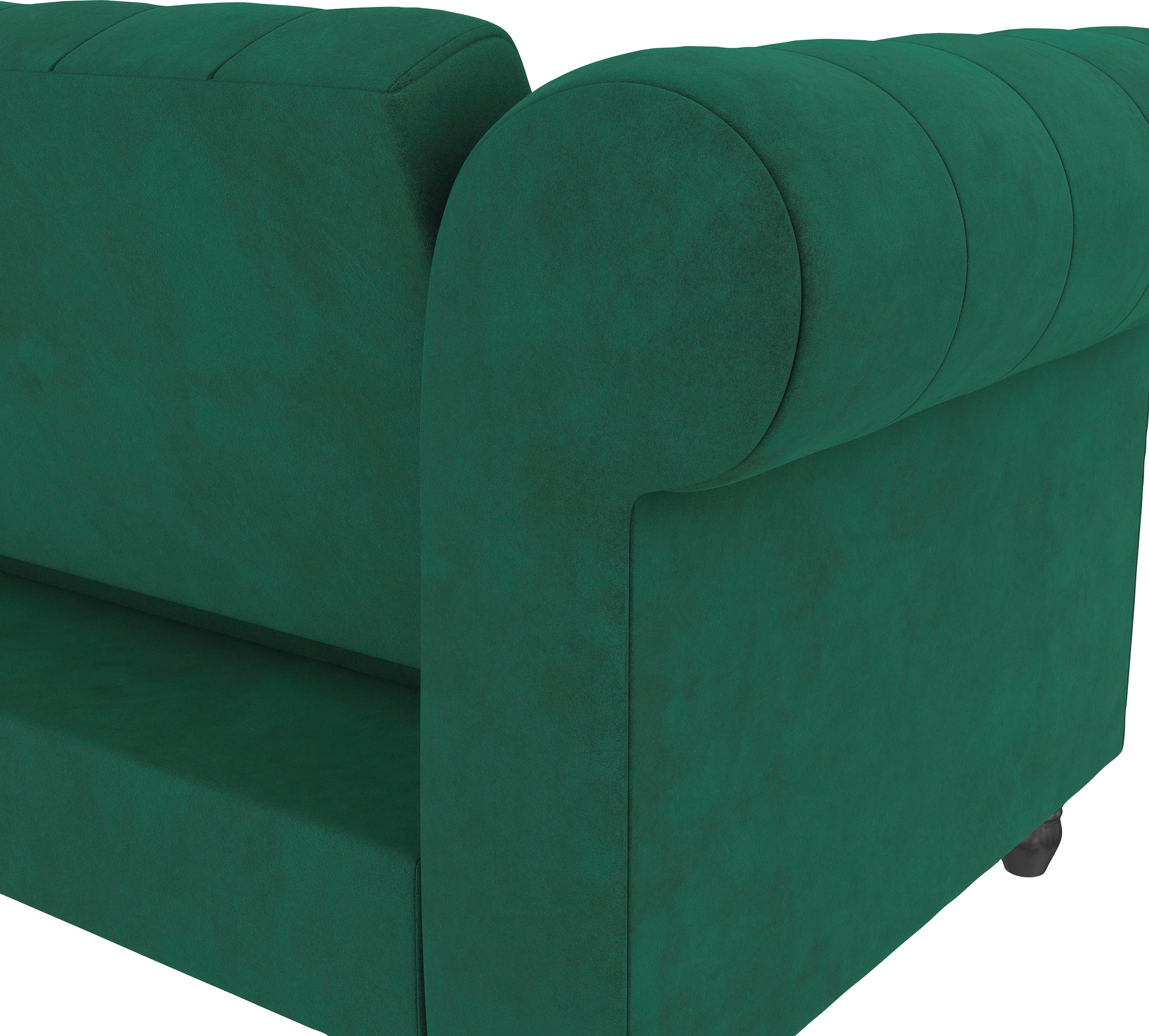 Dorel Home Ecksofa »Felix, L-Form, 241 cm (Liegefl.108x195 cm), Recamiere tauschbar,«, verstellb. Rückenlehne, Bett-Funktion, Velours, Kunstleder, Vintage