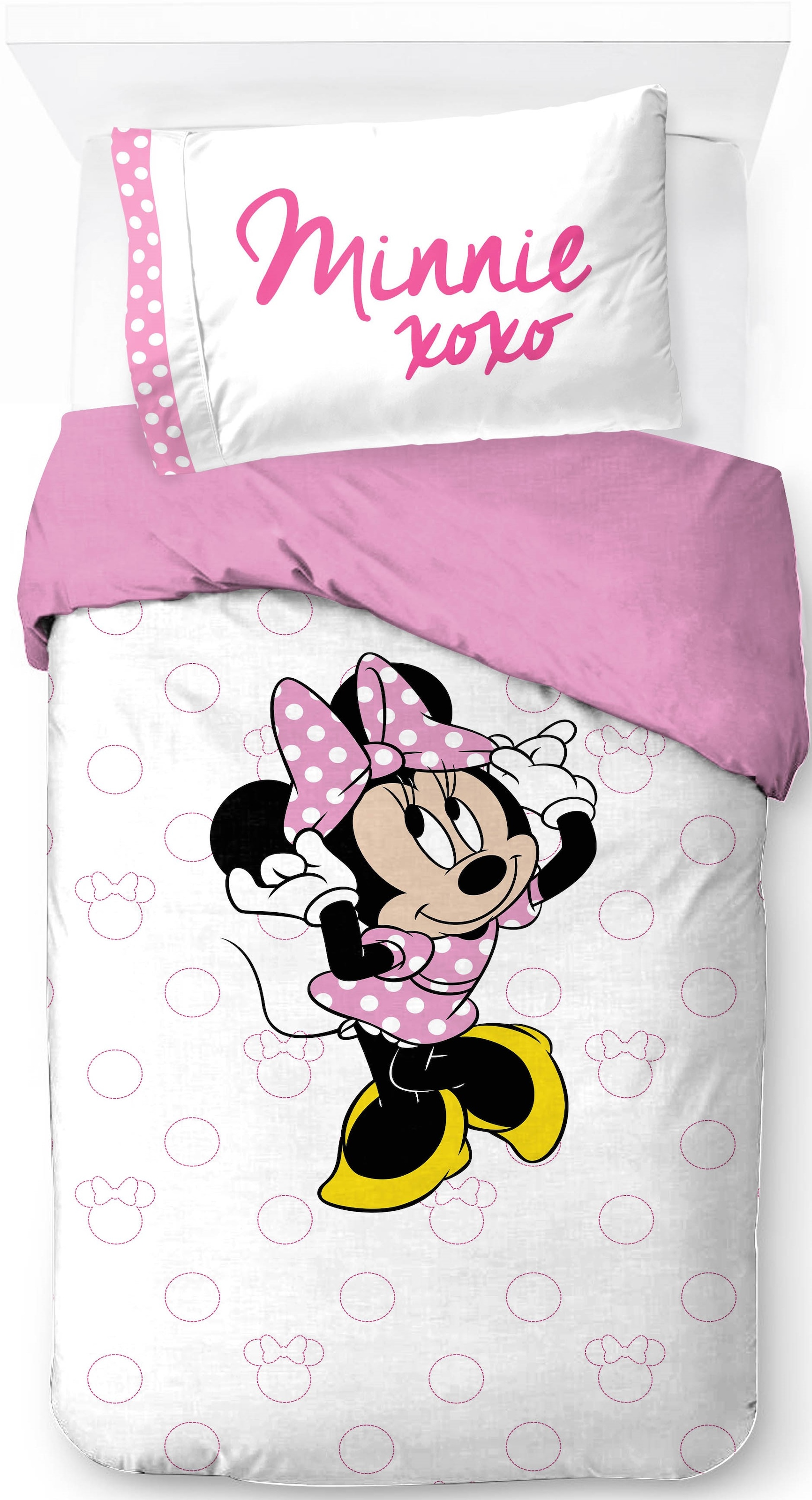 Image of Disney Kinderbettwäsche "Disney Minnie Mouse XOXO" 2 100% Baumwolle