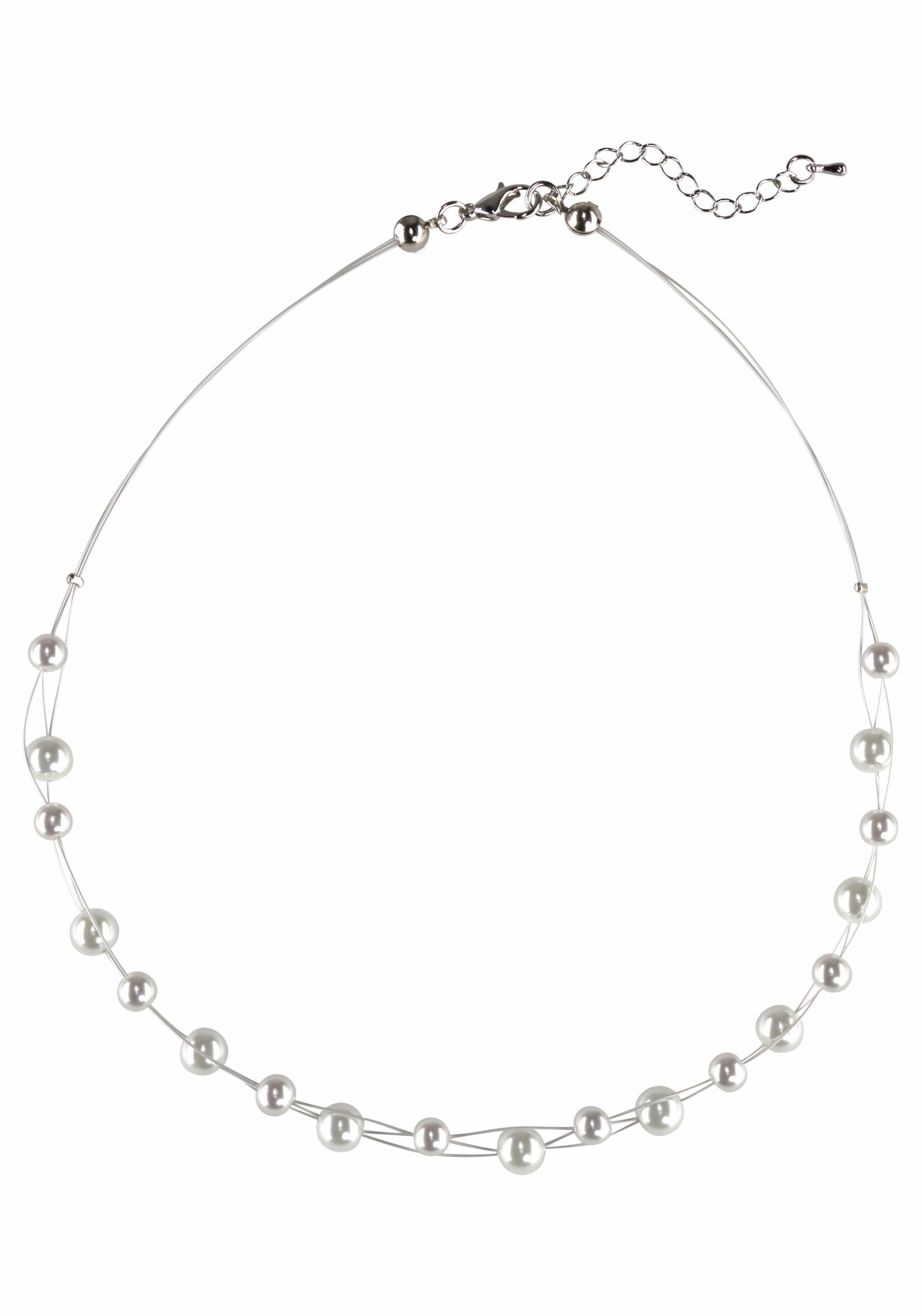 Collier »Drahtcollier, 3 reihig«, (1 tlg.), mit Glasperle