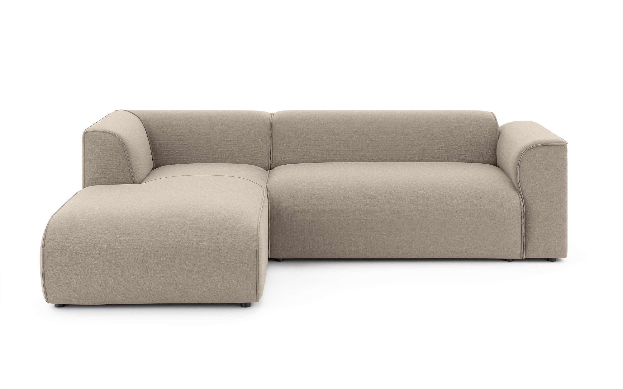 Home affaire Ecksofa »MERID L-Form (257 cm), zeitlos & stilvolles Design,« Aufwendig gepolstert, in Cord, Chenille und Struktur