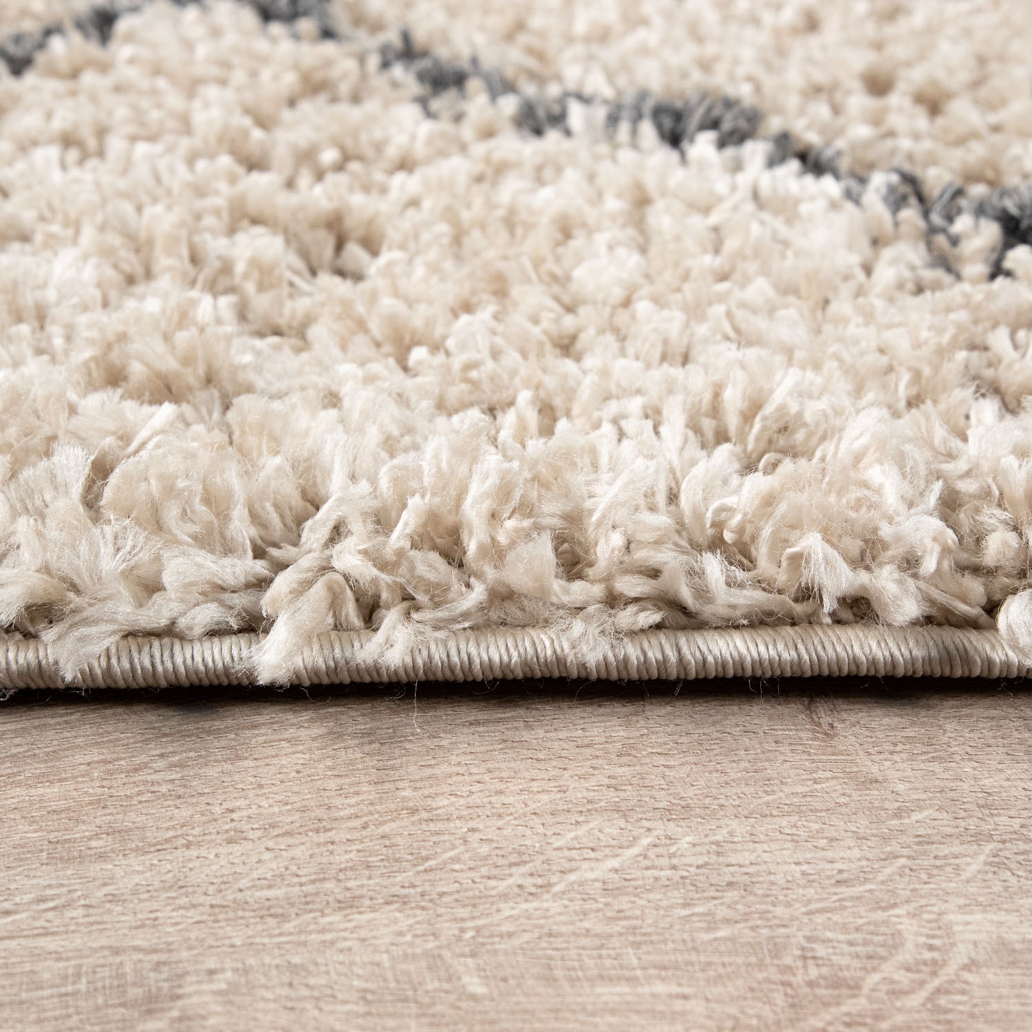 Paco Home Hochflor-Teppich »Kalmar 441«, rund, 40 mm Höhe, Scandi Design, Rauten Muster, weich & kuschelig