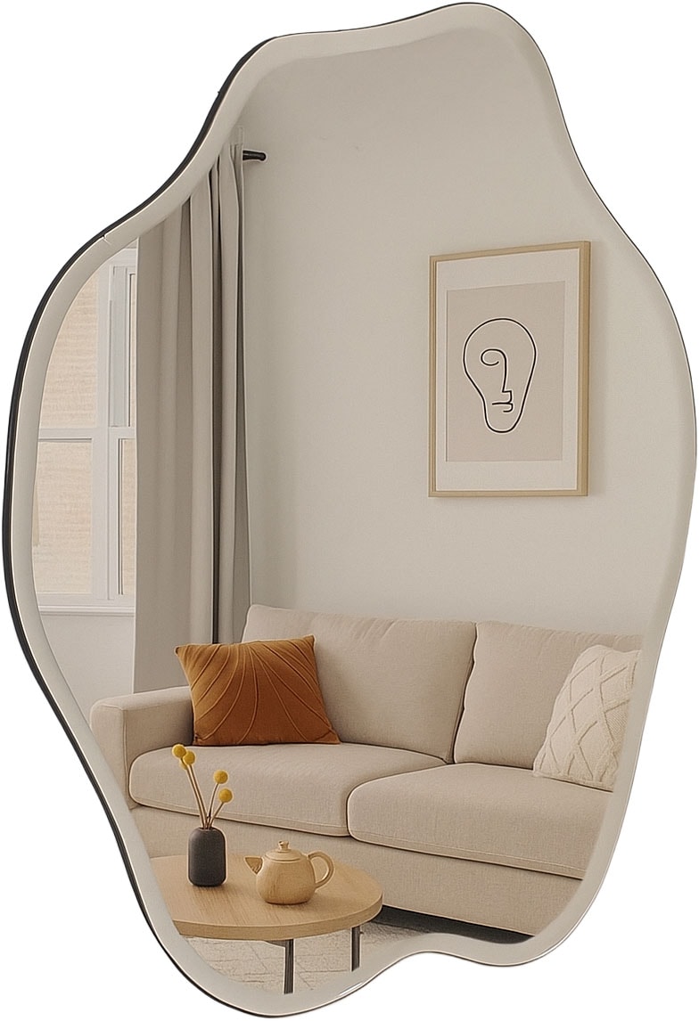 homsy by Ana Johnson Miroir mural »Missimi, Wanddekoration, 45x55cm« wellenförmig, wolkenförmig, Eleganz mit transparentem Rahmen