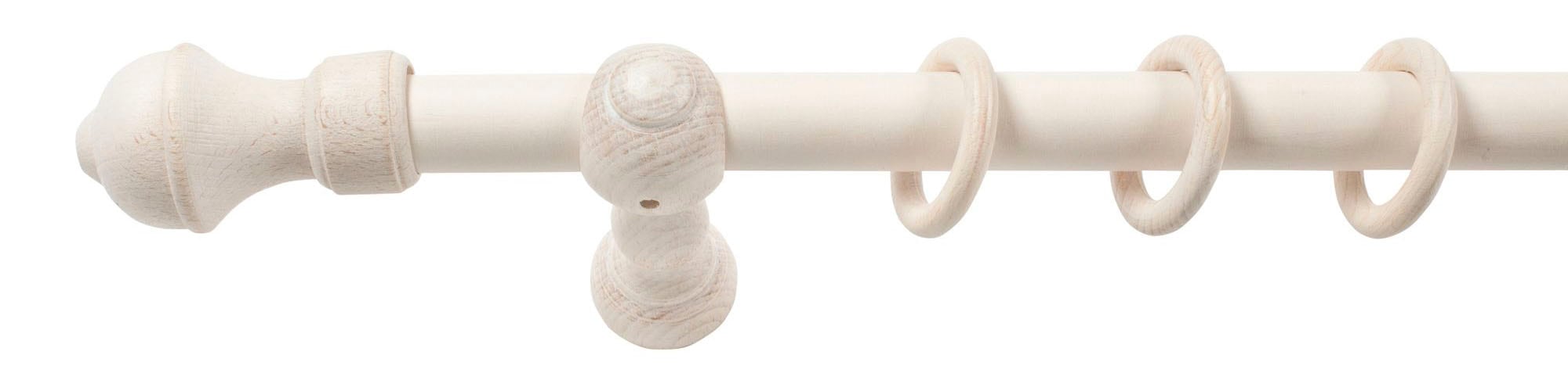 SN DECO GROUP Gardinenstange »Ares«, 1 läufig-läufig, Fixmass, 28 mm, Holz, verschiedene Längen und Farben, Komplettset
