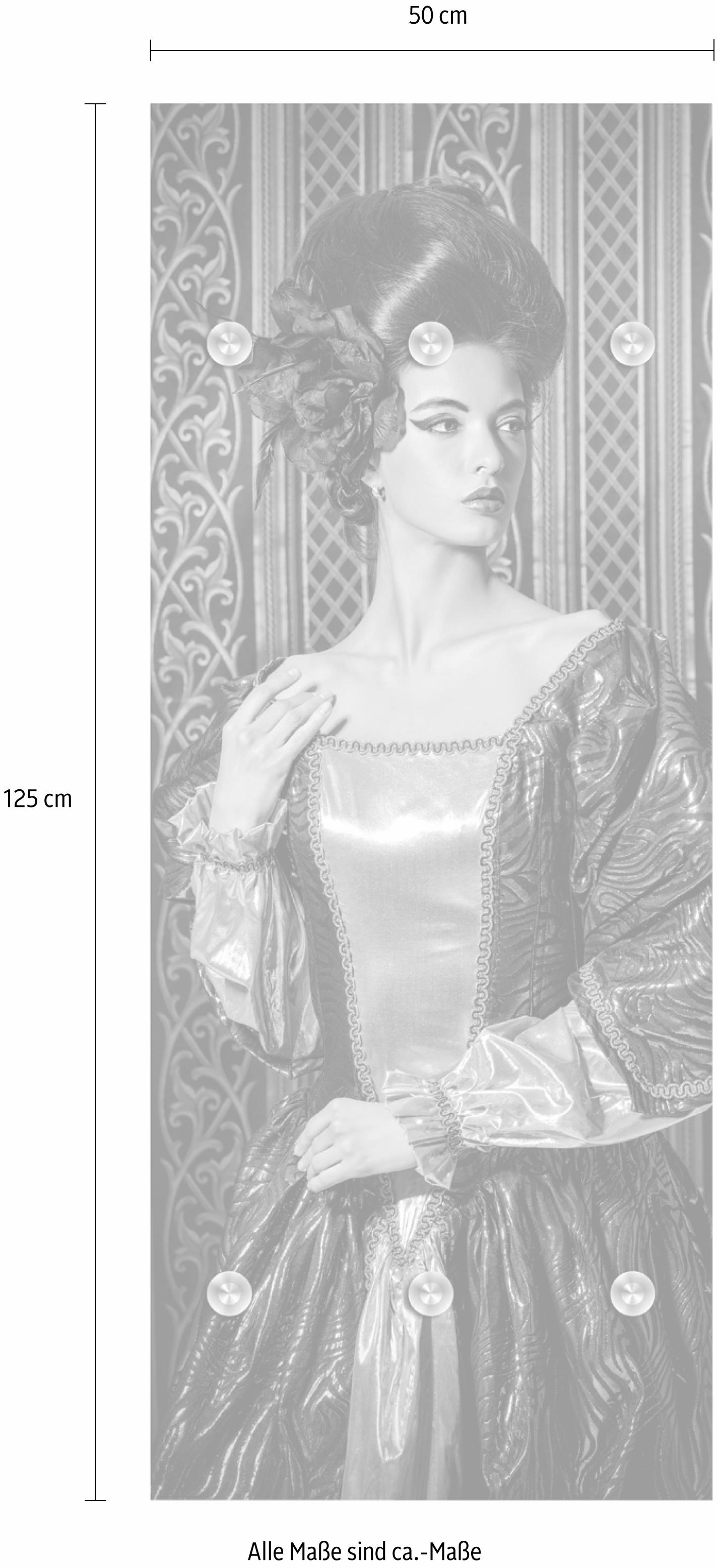 queence Garderobenleiste »Frau klassisch«, mit 6 Haken, 50 x 120 cm
