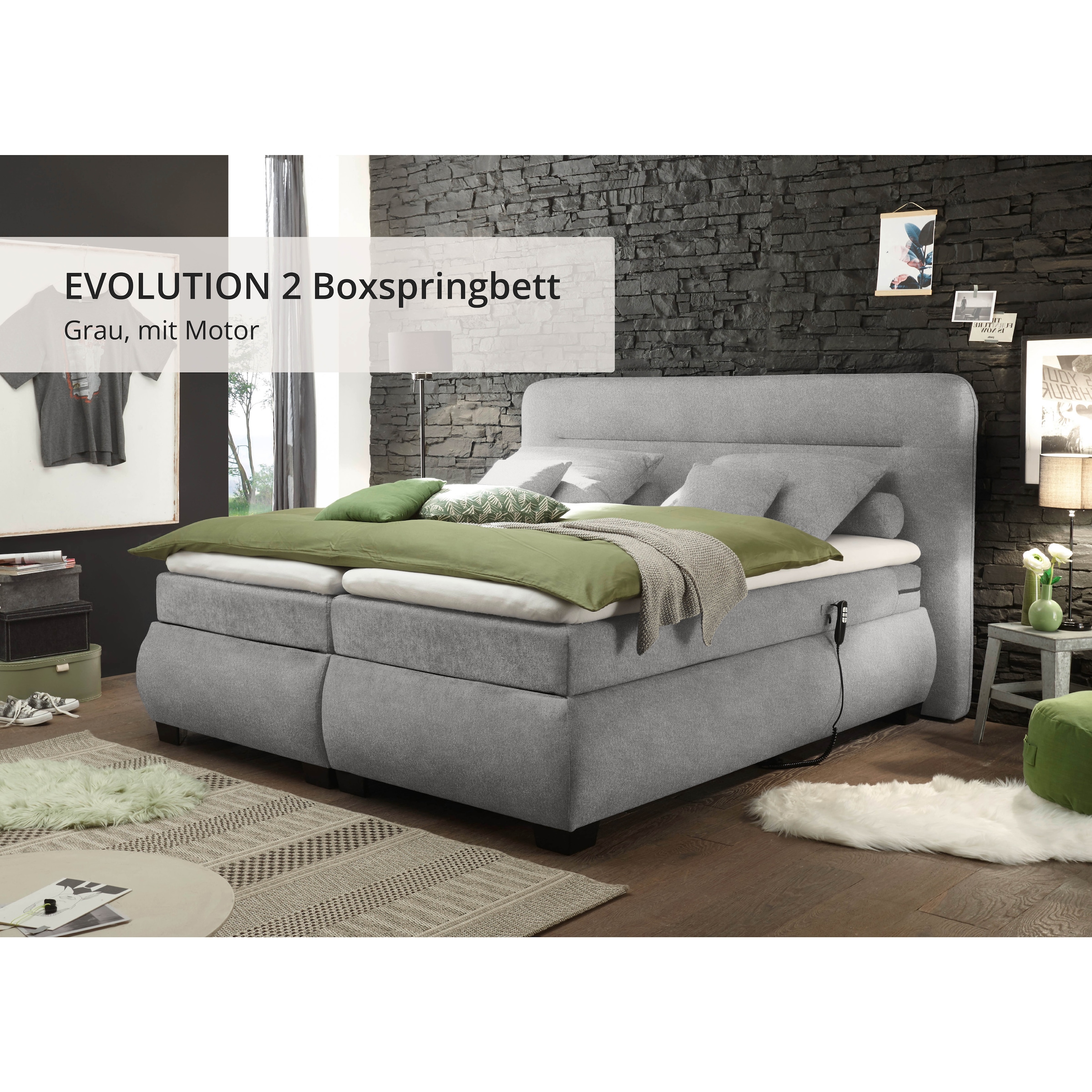 ED EXCITING DESIGN Boxspringbett »Evolution« inkl. Motor und Topper