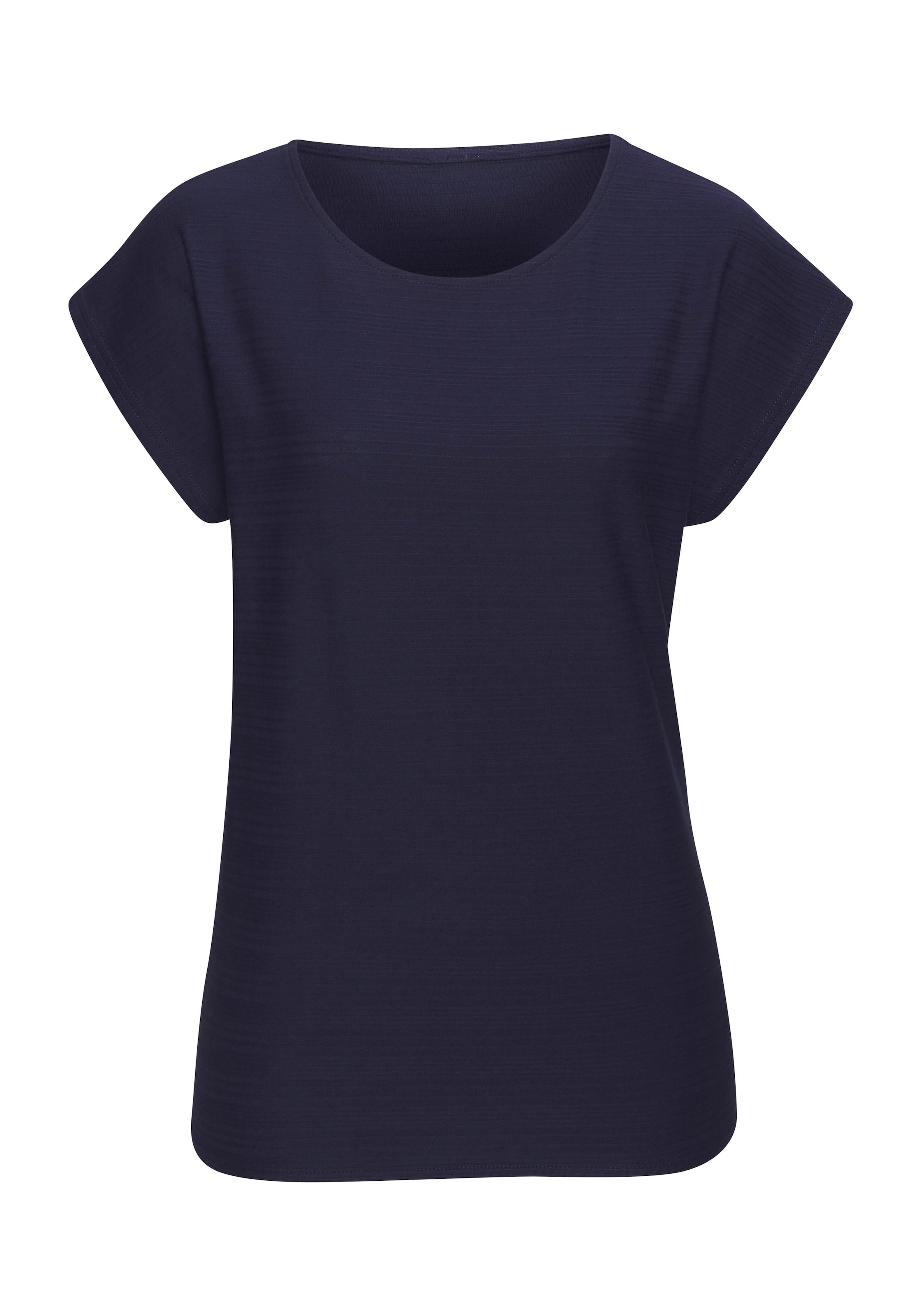 Vivance T-Shirt »mit modischer Streifenstruktur«, aus weicher Baumwoll-Qualität
