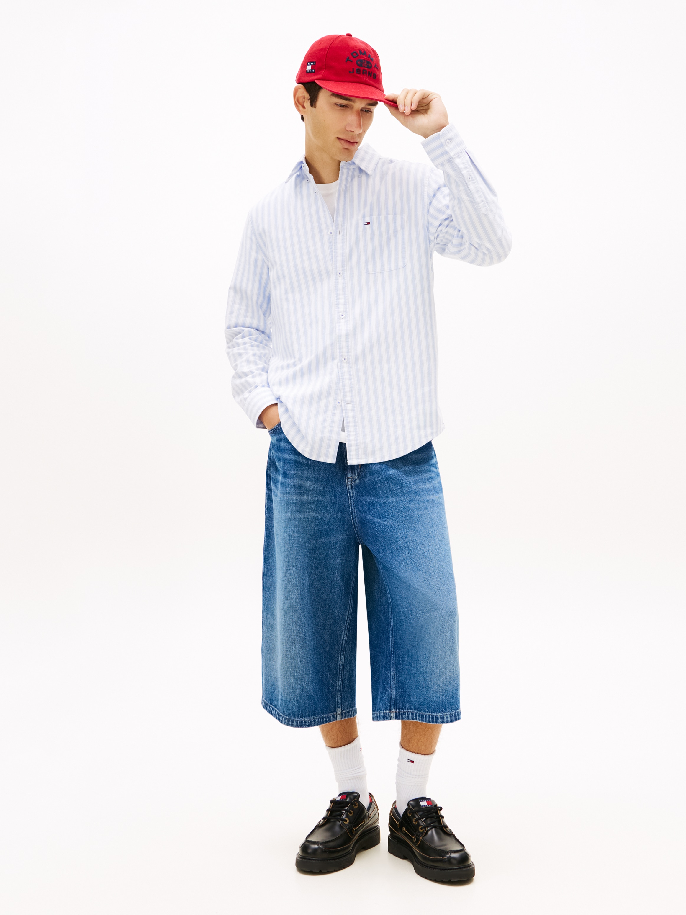 Tommy Jeans Chemise à manches longues »REGULAR STRIPE OXFORD« Coupe regular avec motif à rayures