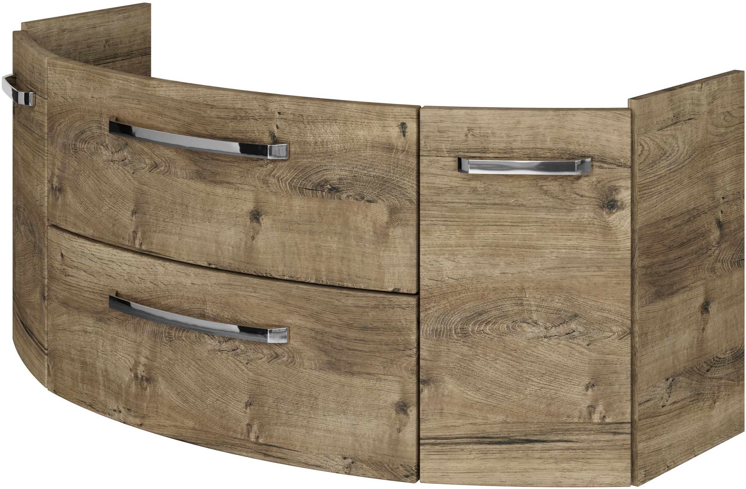 Saphir Waschtisch "Serie 4010 Keramik-Waschtisch mit Unterschrank, 120,5 cm breit" Waschplatz mit 2 Türen, 2 Schubladen, Badmöbel-Set mit Waschtisch