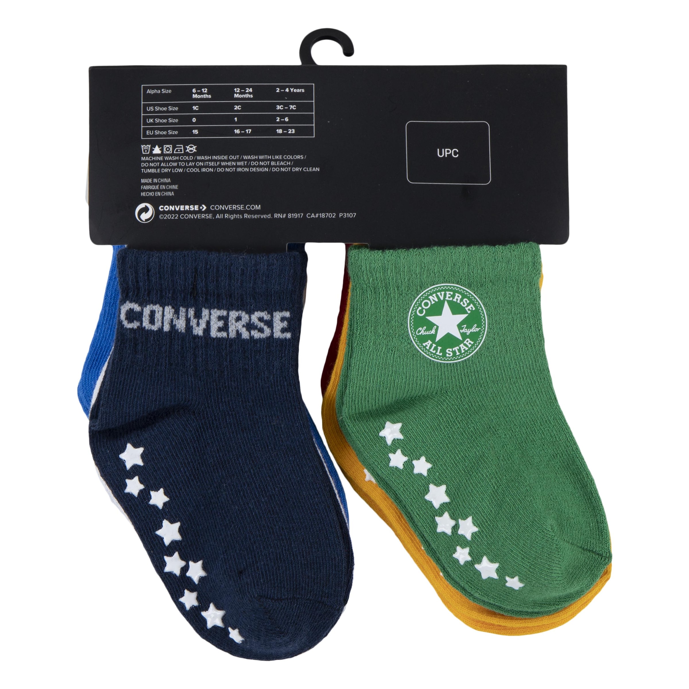 Converse Socken »CHN CORE 6PK GRIP INF TOD SCKS«, (6 Paar), für Babys