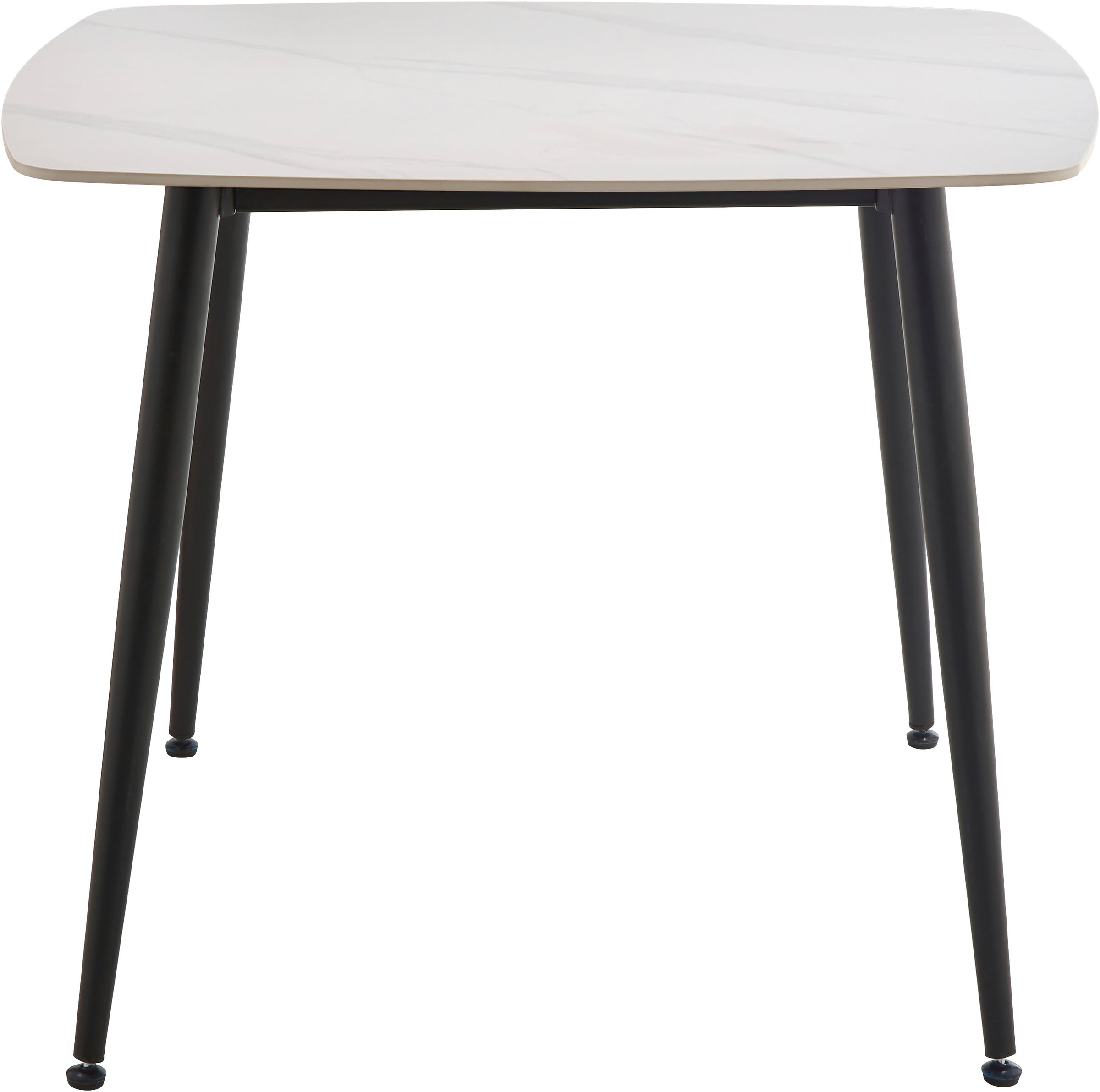 GOODproduct Esstisch »Nora« 1 Stk. tlg. organisch-quadratischer Tisch 90x90cm in Sinterstein-Keramikoptik