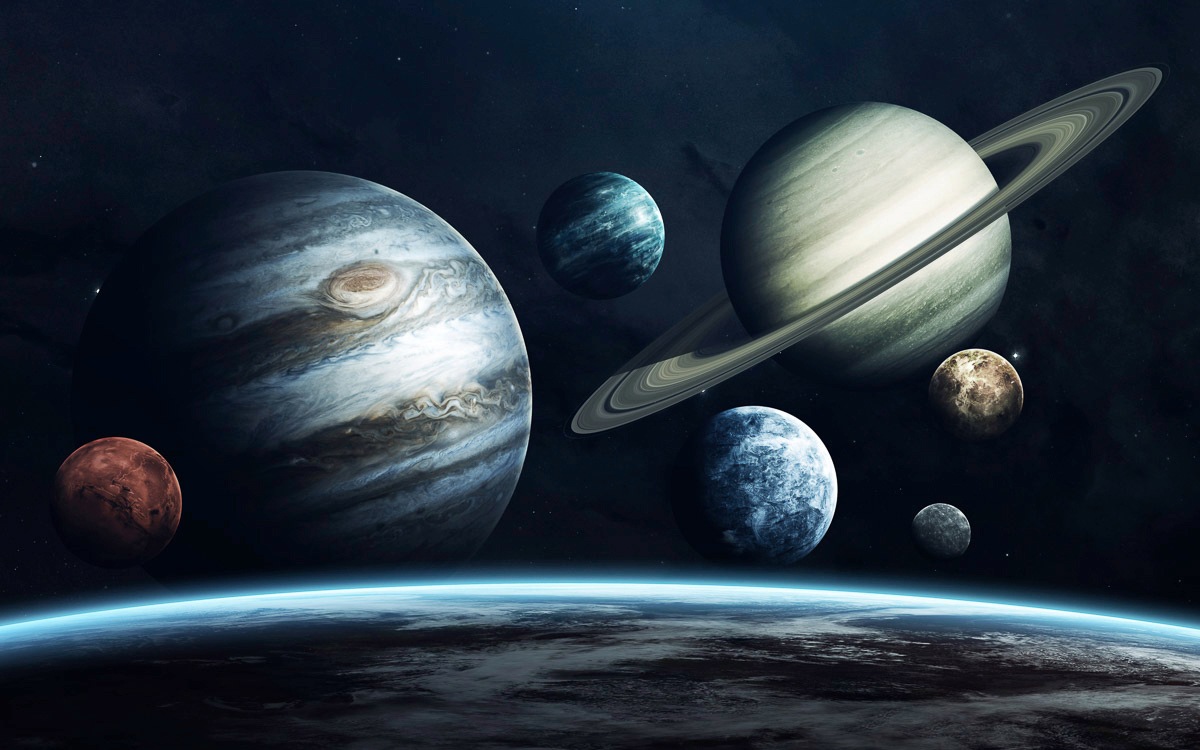 Image of Papermoon Fototapete »Planeten«, Vliestapete, hochwertiger Digitaldruck, inklusive Kleister bei Ackermann Versand Schweiz