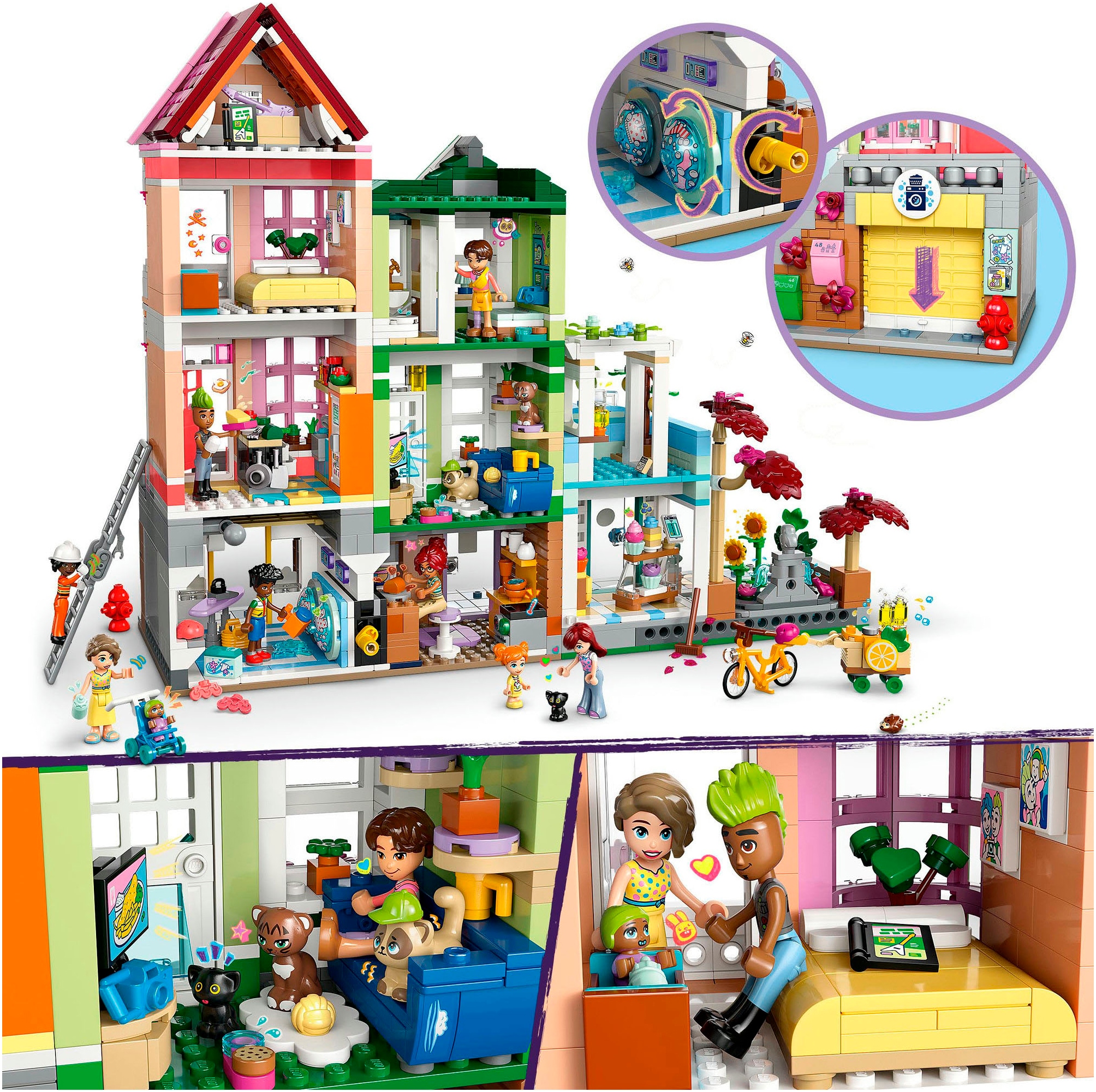 LEGO® Konstruktionsspielsteine »Heartlake City Wohn- und Einkaufsstrasse (42670), LEGO Friends« Made in Europe